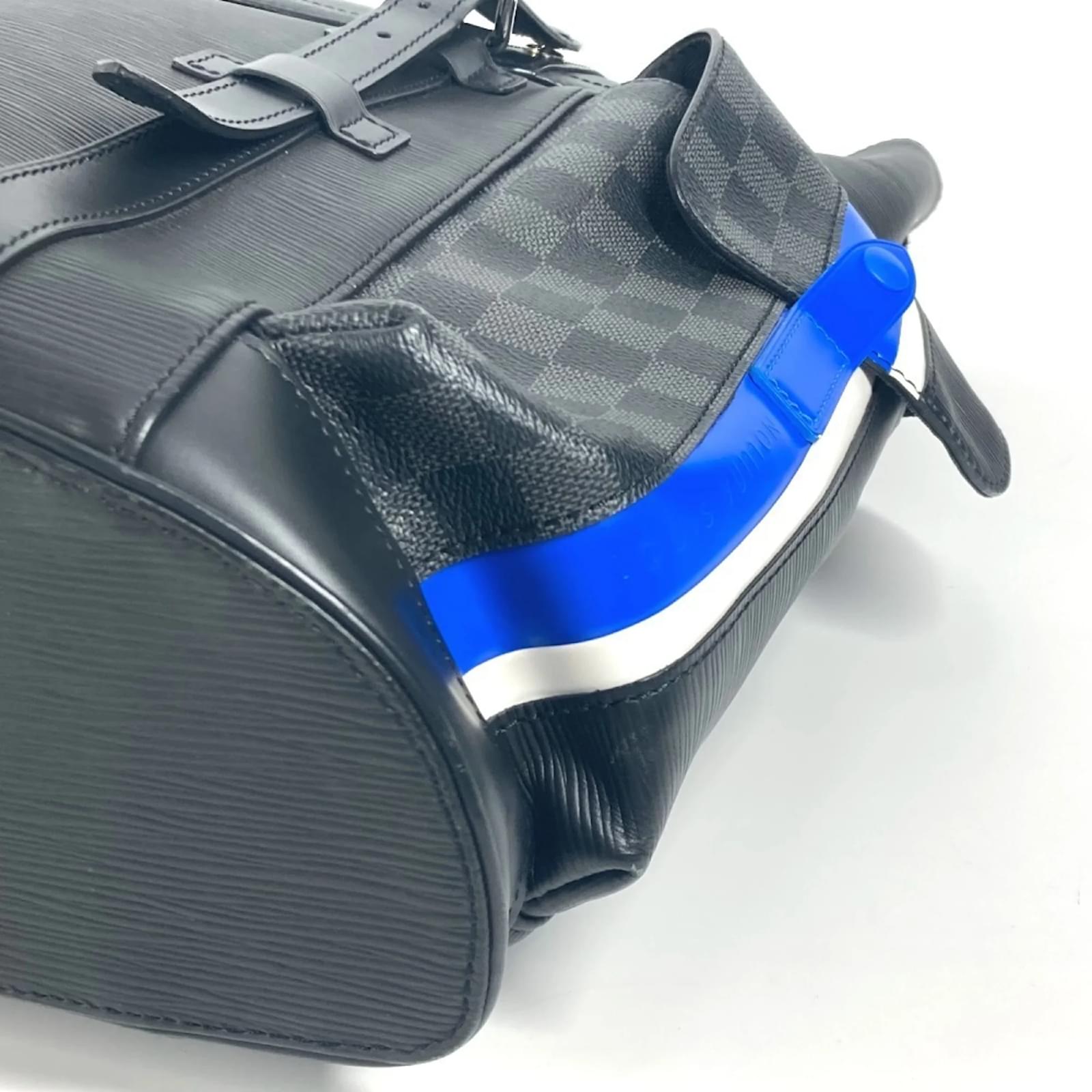 Louis Vuitton Damier Graphite Christopher PM Backpack Black Blue Cloth ref.2349621