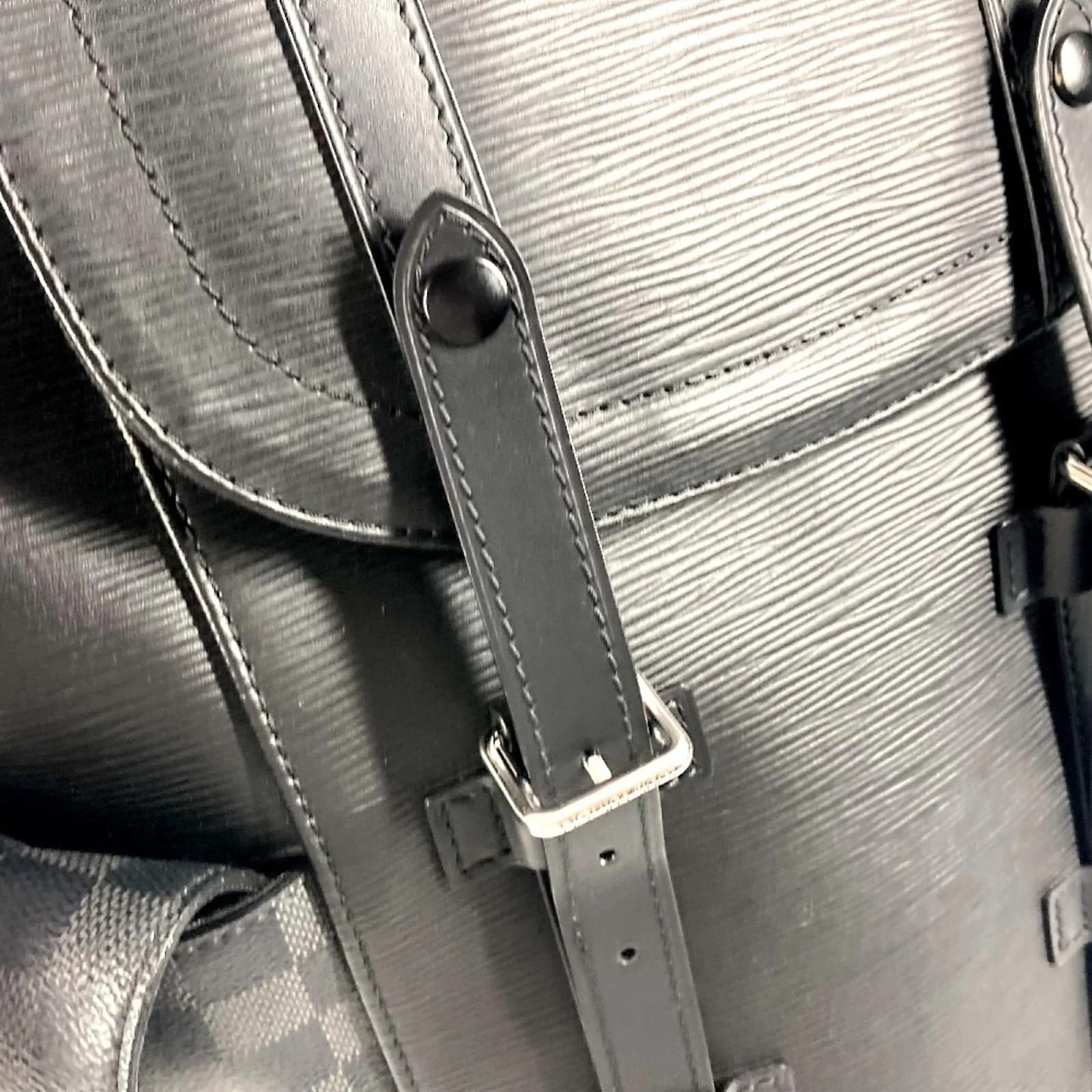 Louis Vuitton Damier Graphite Christopher PM Backpack Black Blue Cloth ref.2349621