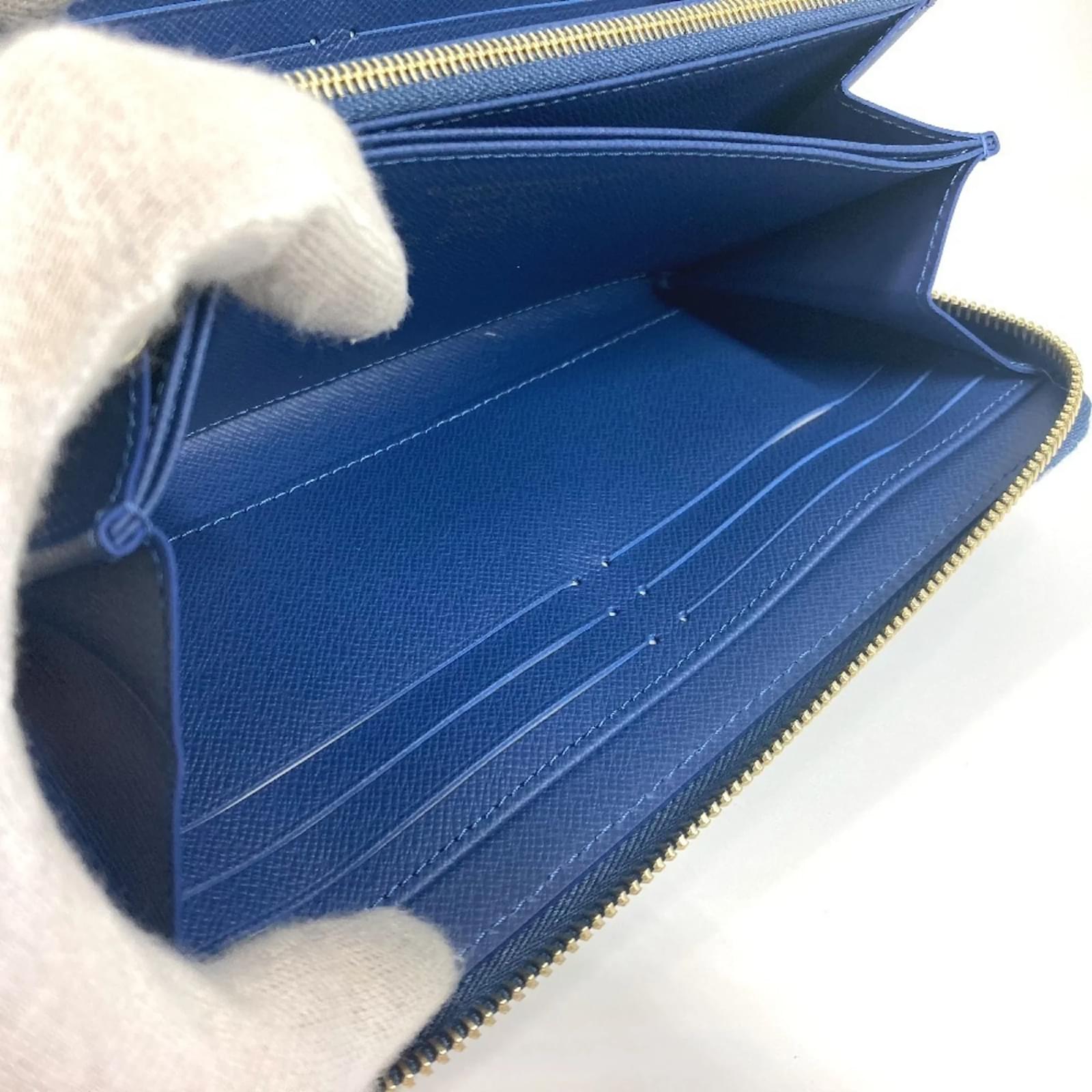 Louis Vuitton Monogram Denim Long Wallet Blue  ref.2349849