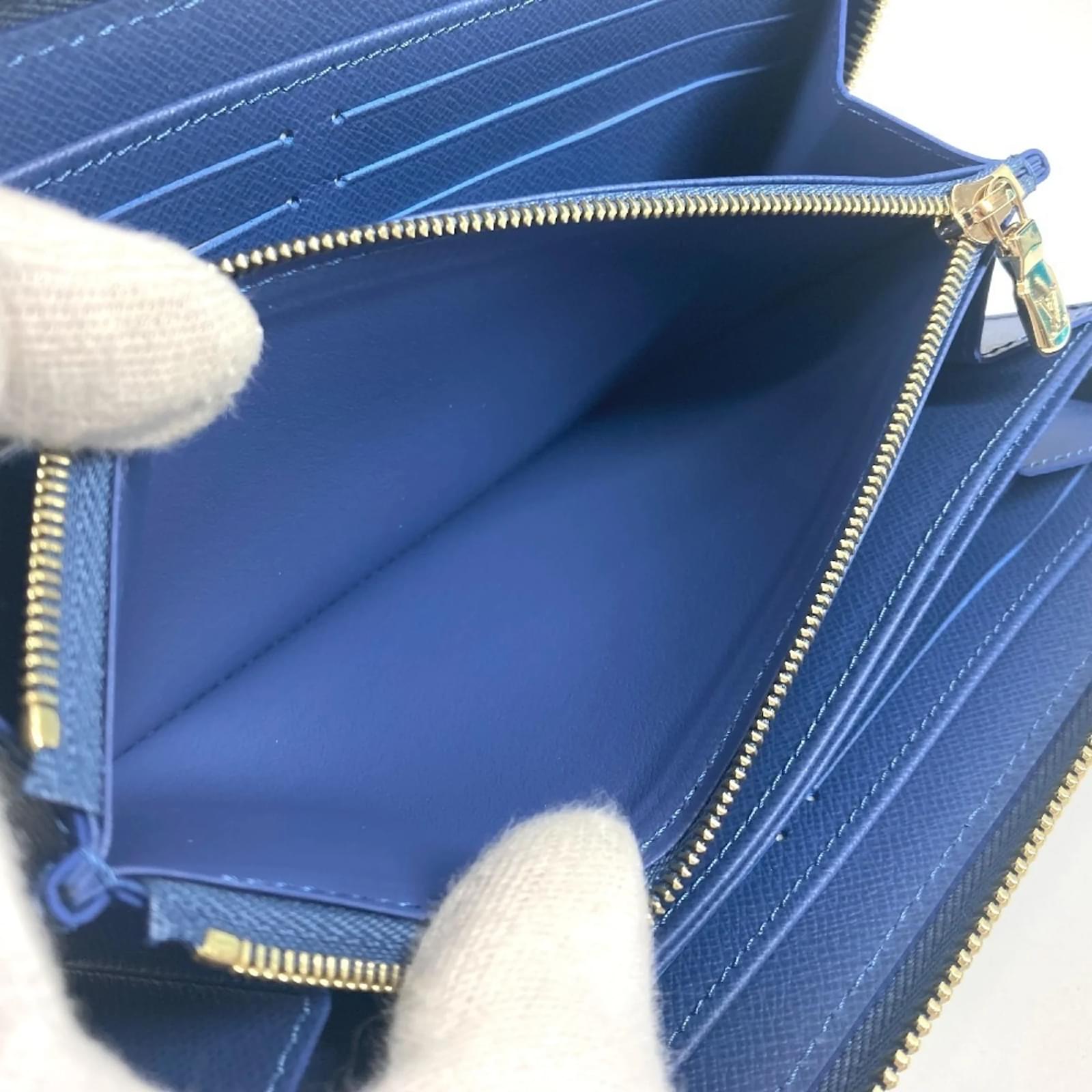 Louis Vuitton Monogram Denim Long Wallet Blue  ref.2349849