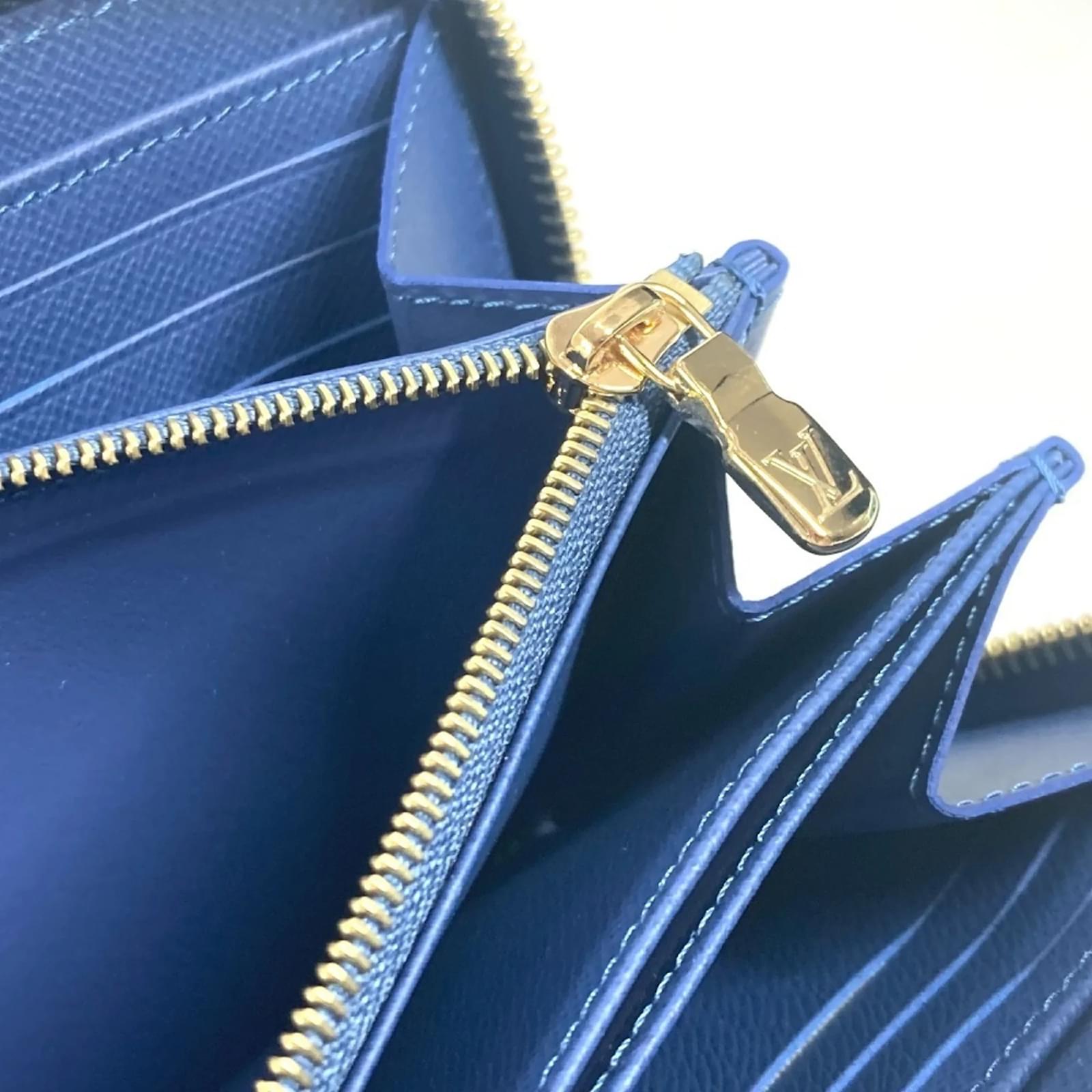 Louis Vuitton Monogram Denim Long Wallet Blue  ref.2349849