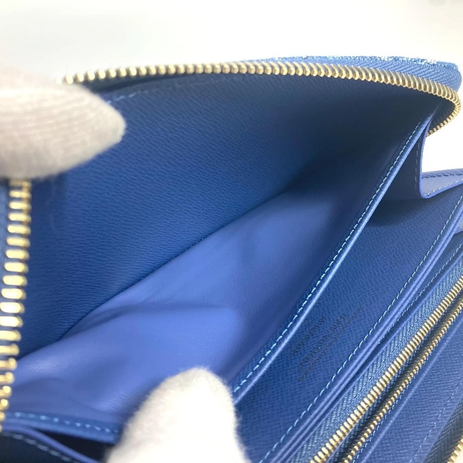 Louis Vuitton Monogram Denim Long Wallet Blue  ref.2349849