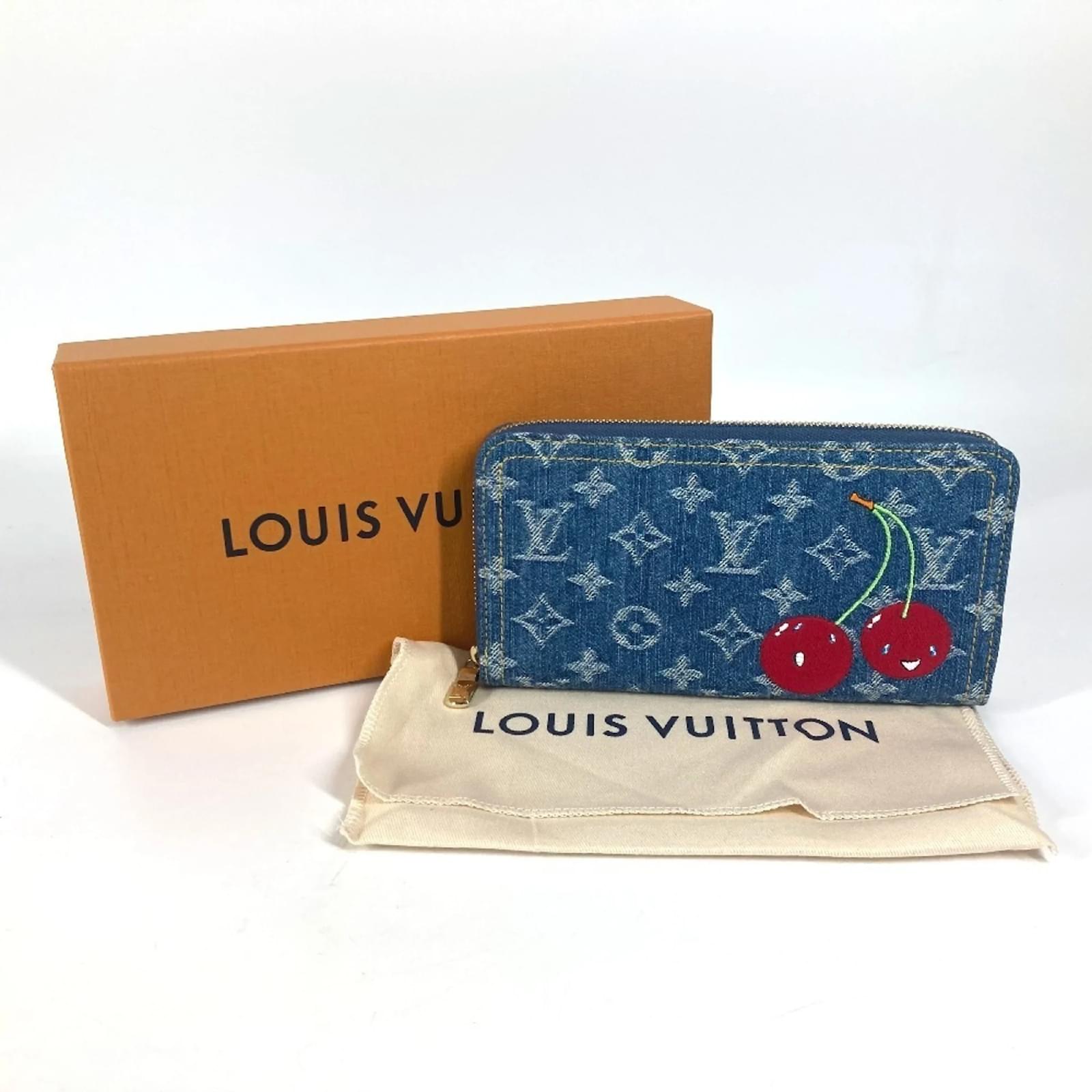Louis Vuitton Monogram Denim Long Wallet Blue  ref.2349849