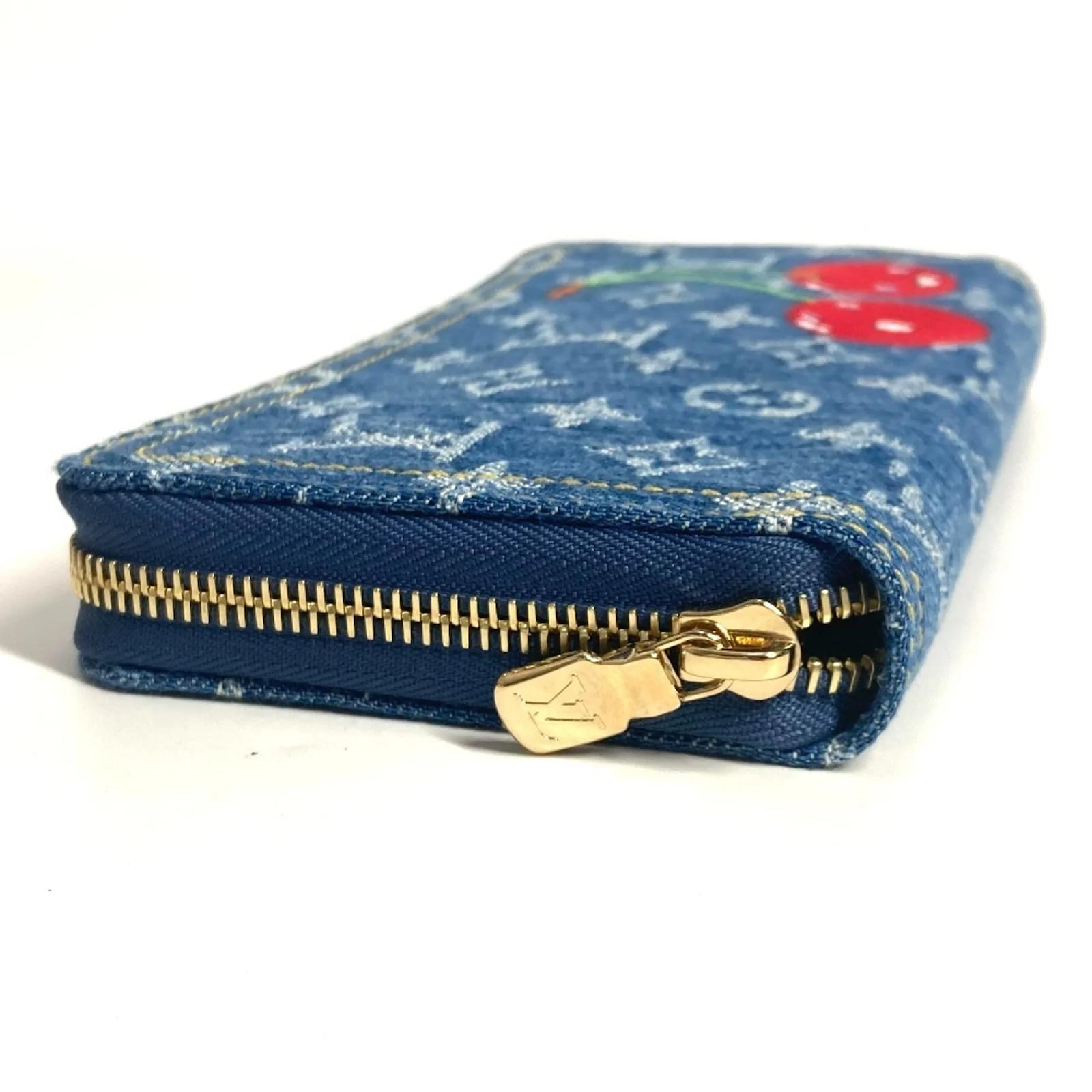 Louis Vuitton Monogram Denim Long Wallet Blue  ref.2349849