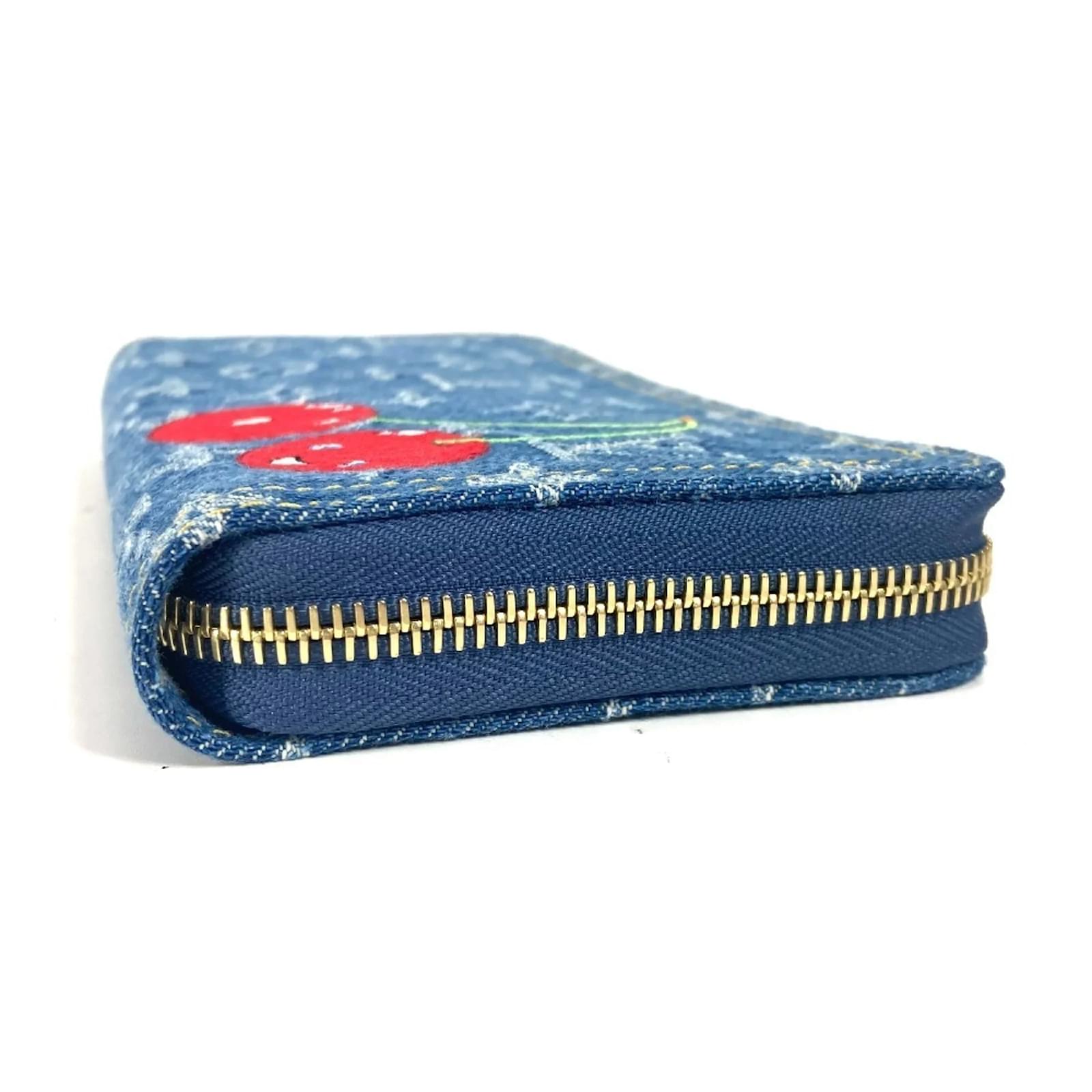 Louis Vuitton Monogram Denim Long Wallet Blue  ref.2349849