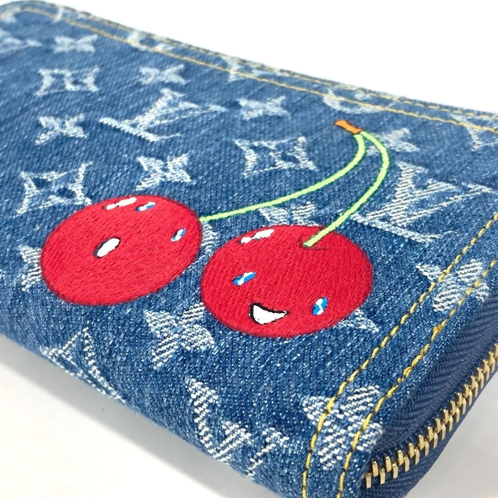 Louis Vuitton Monogram Denim Long Wallet Blue  ref.2349849