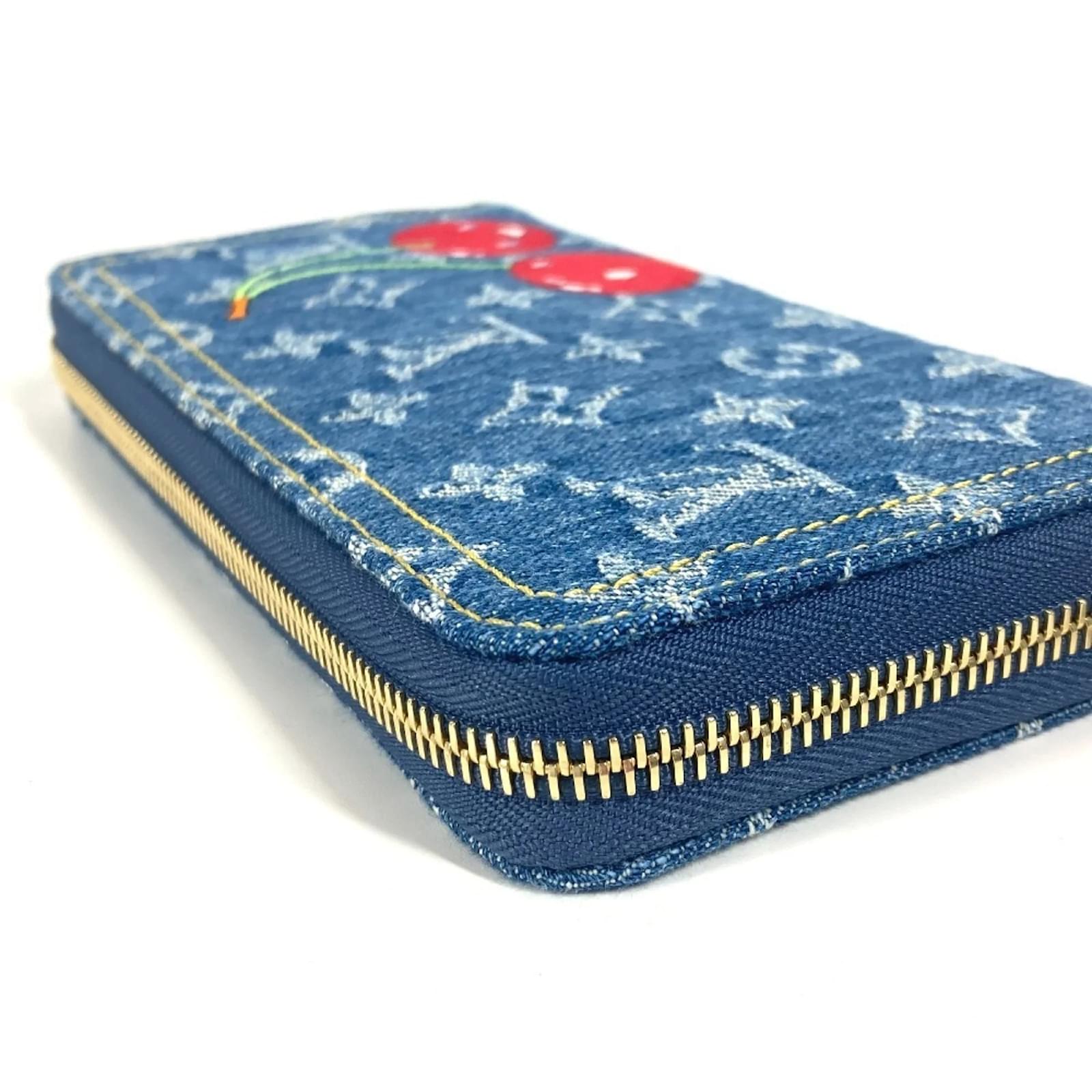 Louis Vuitton Monogram Denim Long Wallet Blue  ref.2349849