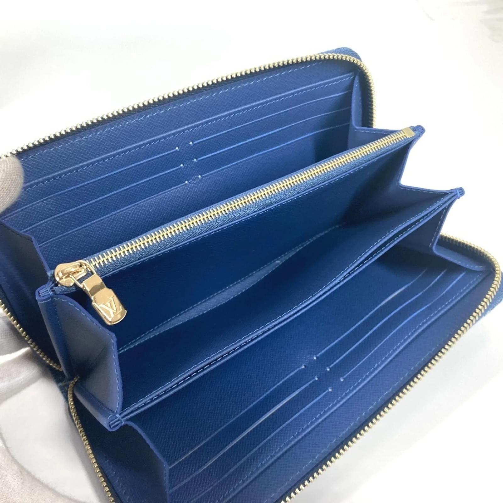 Louis Vuitton Monogram Denim Long Wallet Blue  ref.2349849
