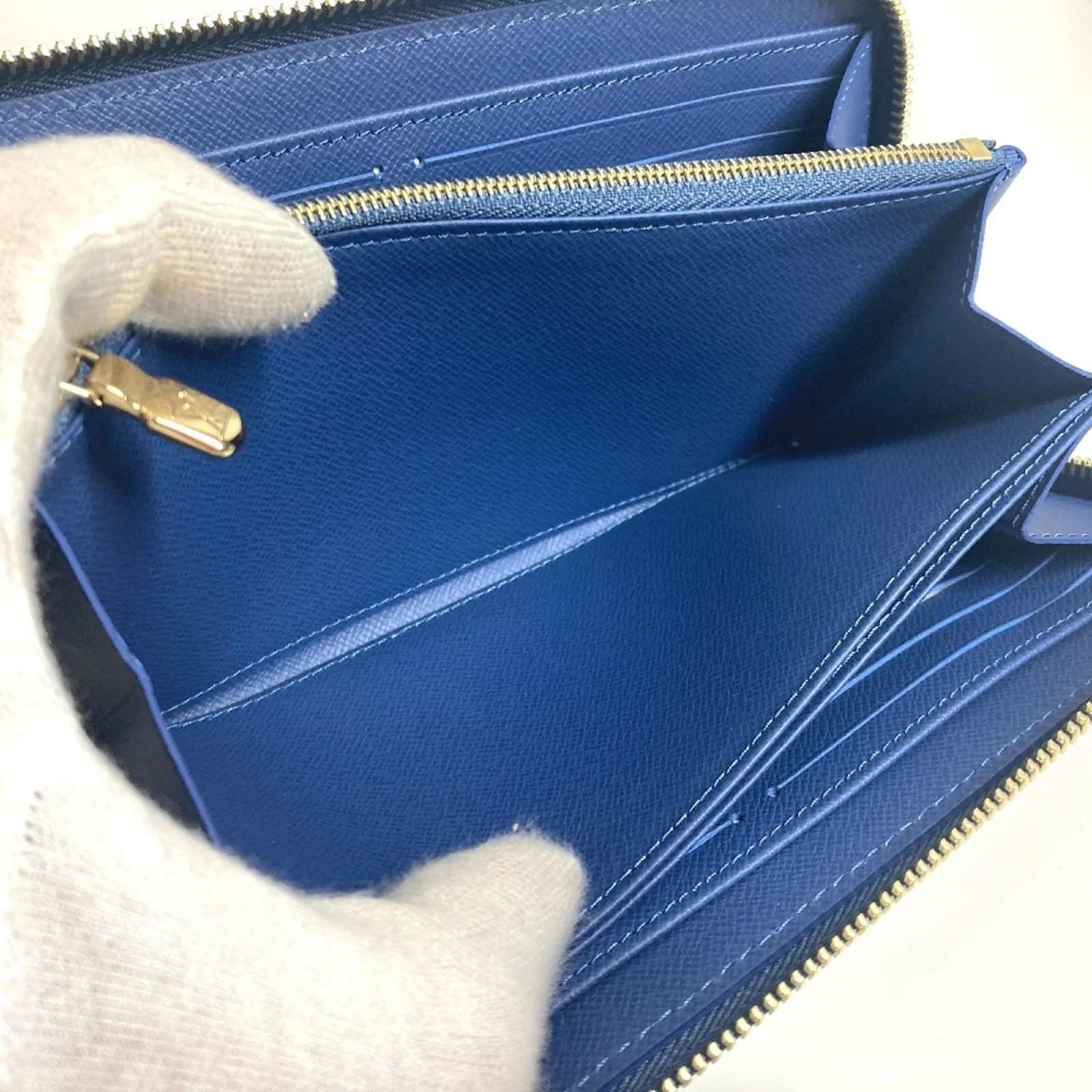 Louis Vuitton Monogram Denim Long Wallet Blue  ref.2349849