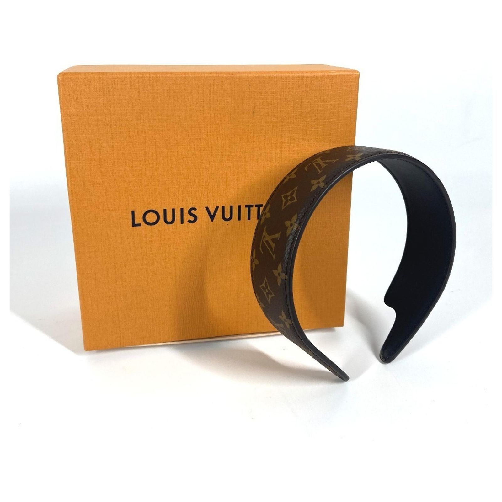 Louis Vuitton Monogram Headband Brown Patent leather ref  display picture 1