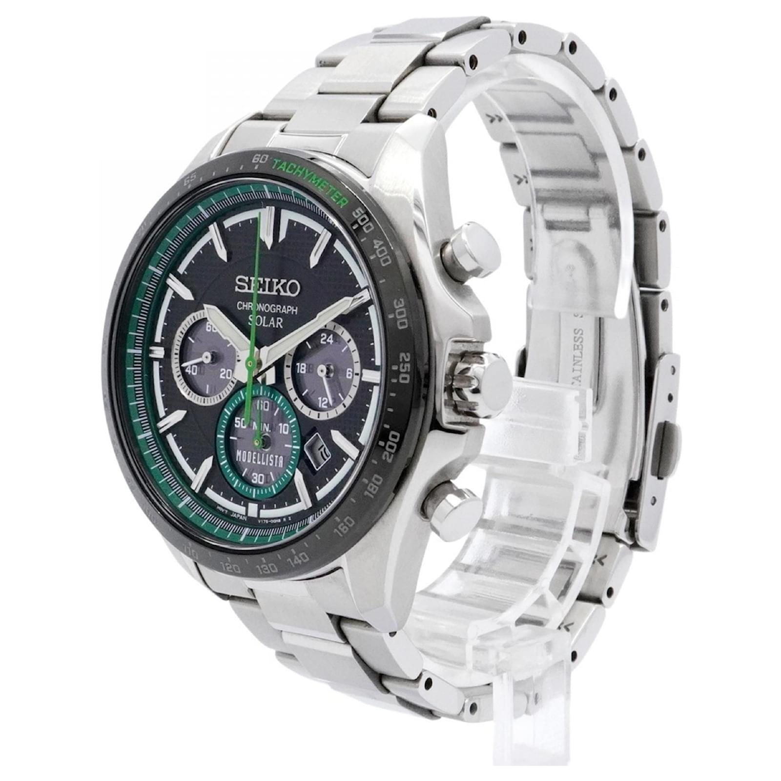 Seiko x Toyota Modellista V175-0FB0 Men's Black Dial Watch ref