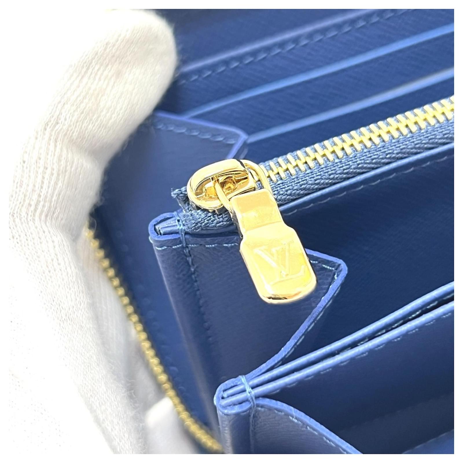 Louis Vuitton Monogram Denim Zippy Wallet Blue  ref.2350040