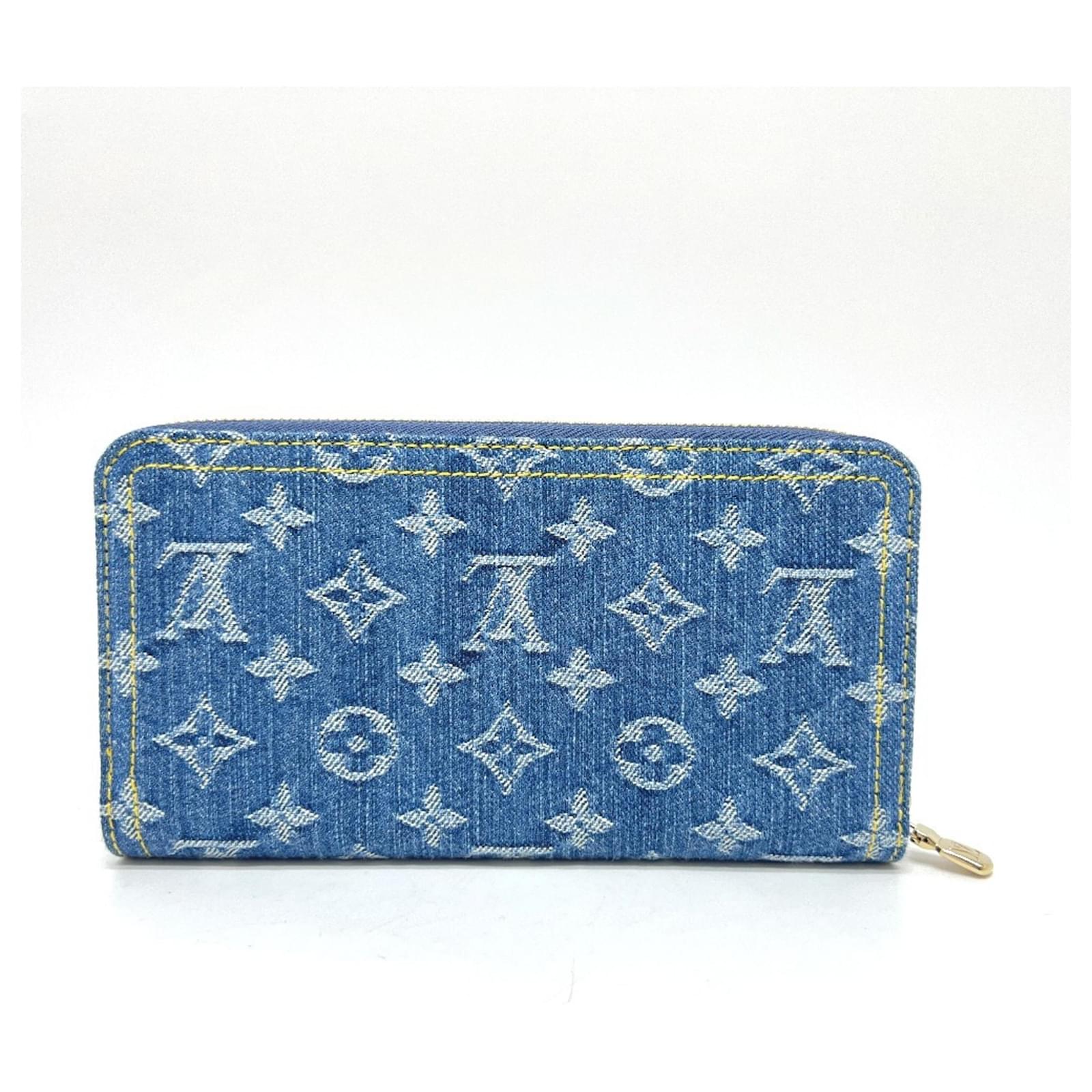 Louis Vuitton Monogram Denim Zippy Wallet Blue  ref.2350040
