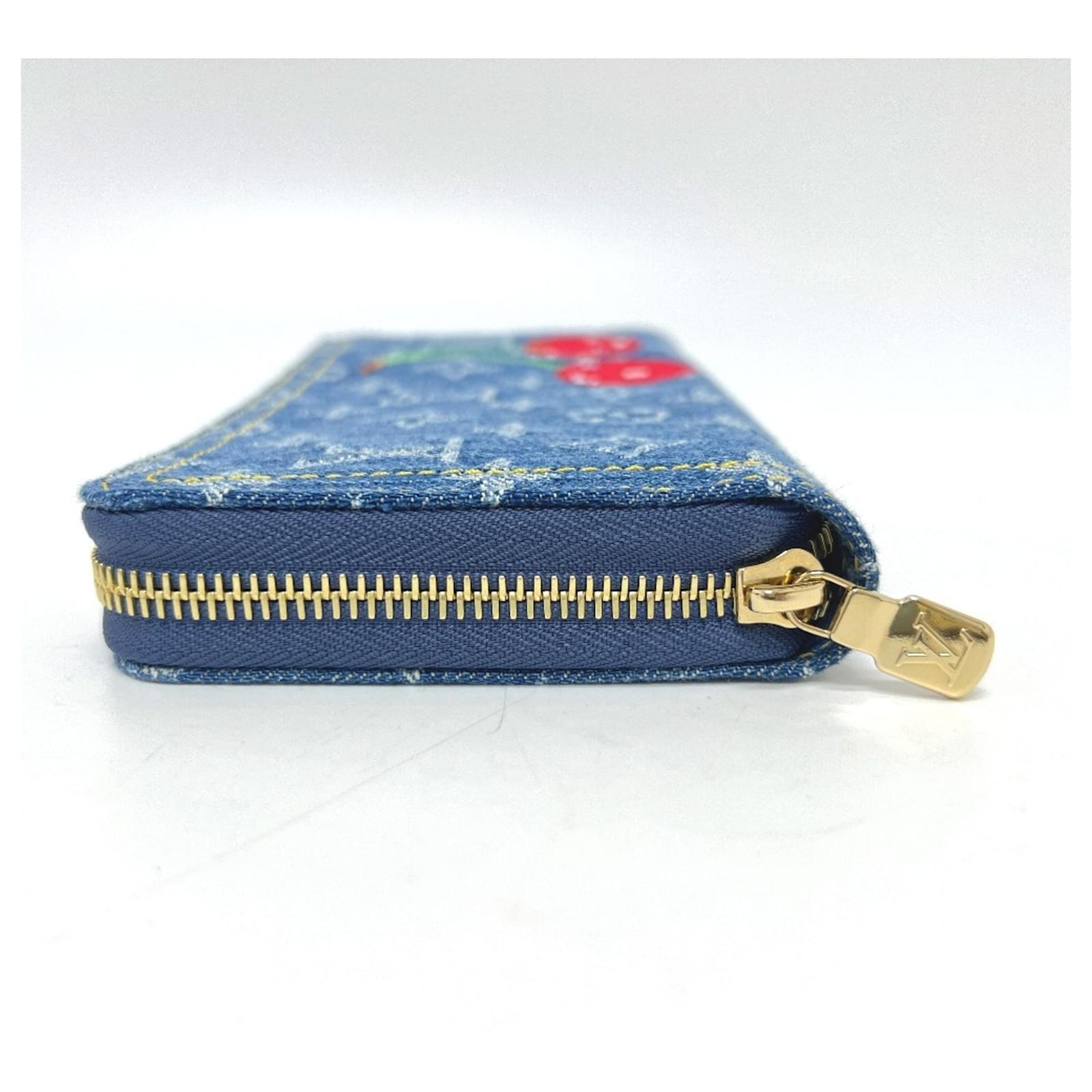 Louis Vuitton Monogram Denim Zippy Wallet Blue  ref.2350040