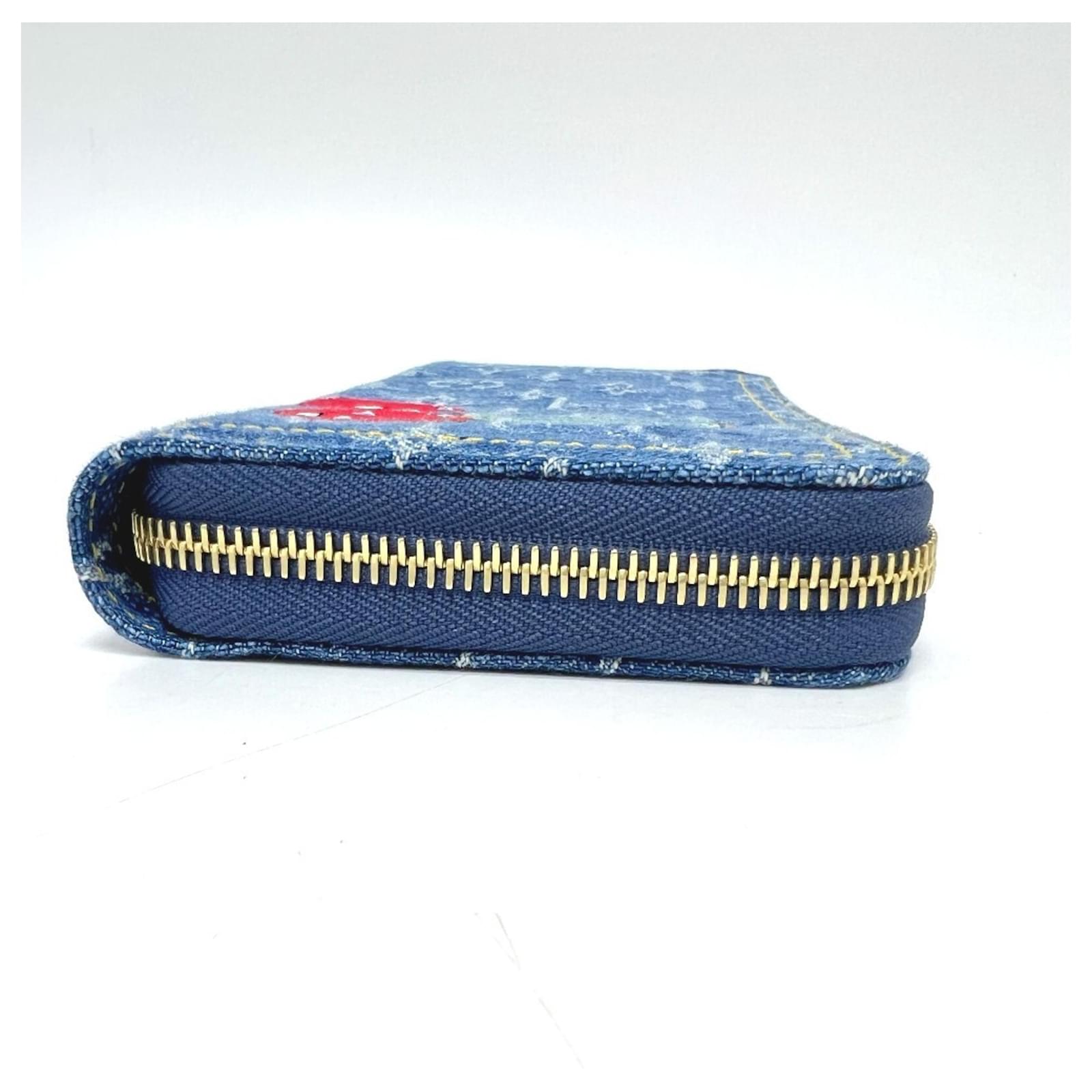 Louis Vuitton Monogram Denim Zippy Wallet Blue  ref.2350040