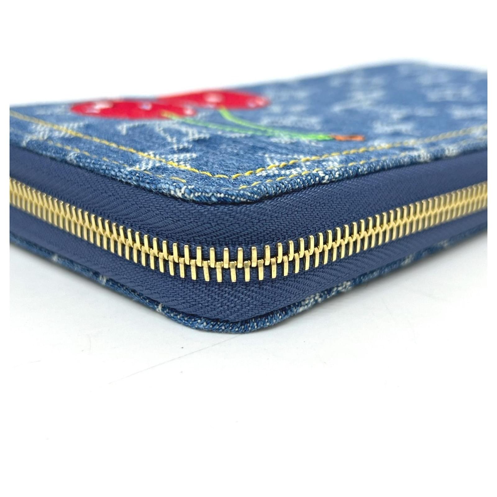 Louis Vuitton Monogram Denim Zippy Wallet Blue  ref.2350040