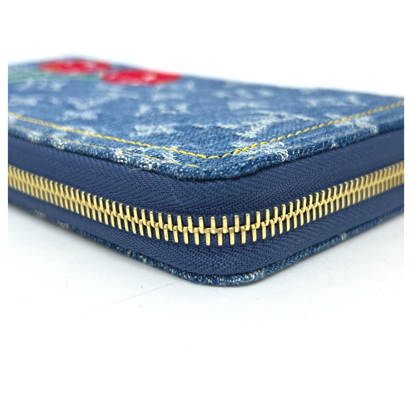 Louis Vuitton Monogram Denim Zippy Wallet Blue  ref.2350040