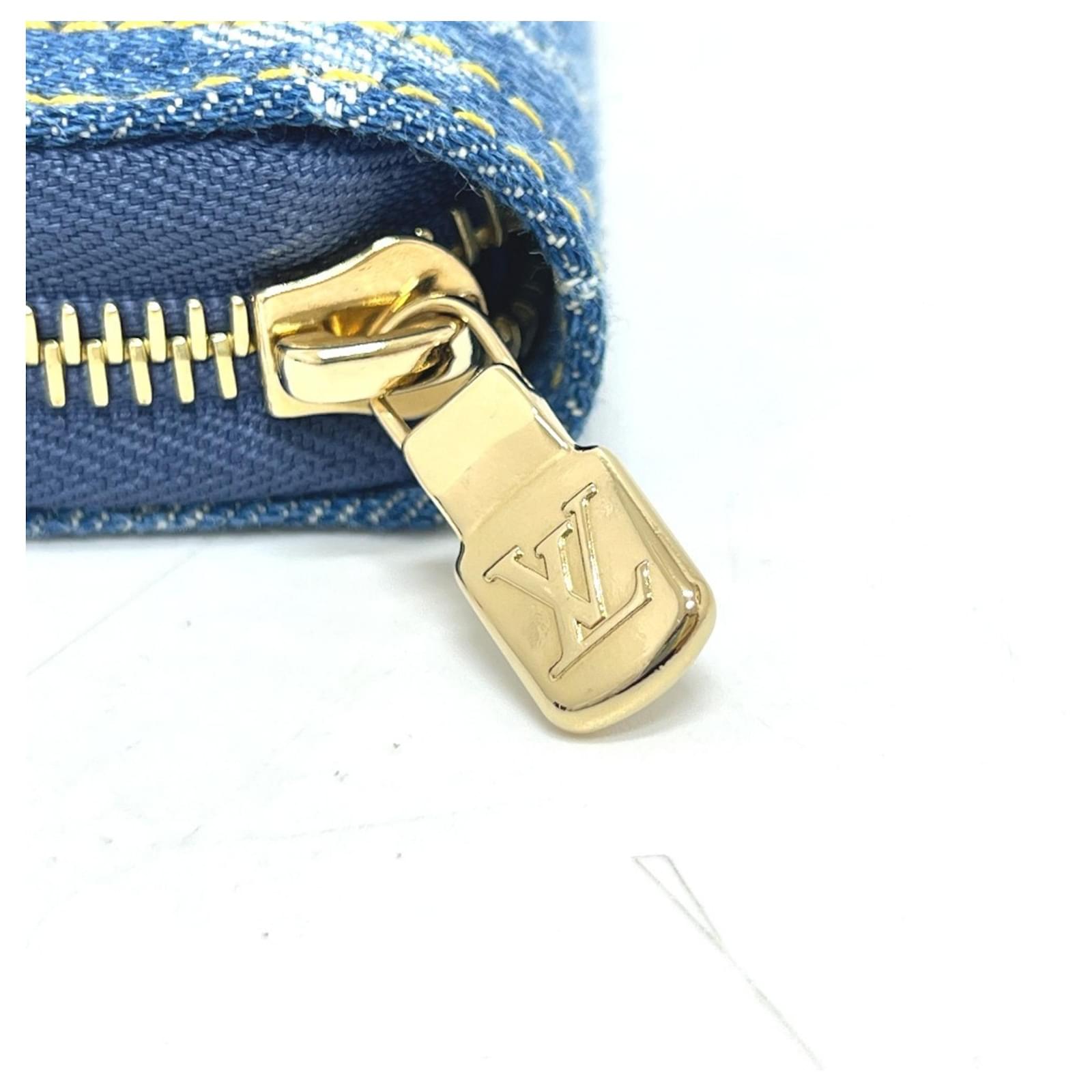 Louis Vuitton Monogram Denim Zippy Wallet Blue  ref.2350040