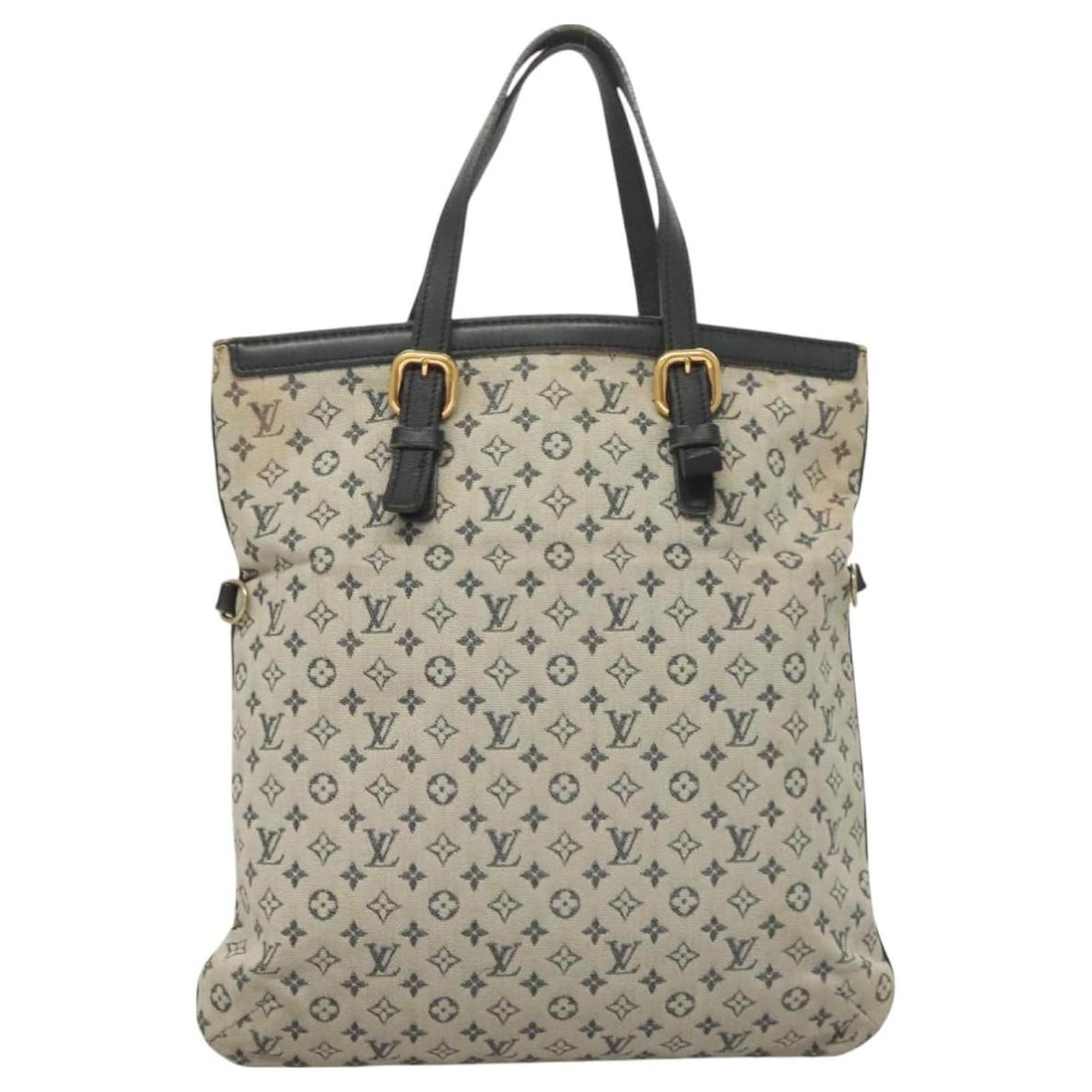 LOUIS VUITTON Monogram Mini Franoise Tote Bag 2way Blue M92208 LV Auth 129802  ref.2352957