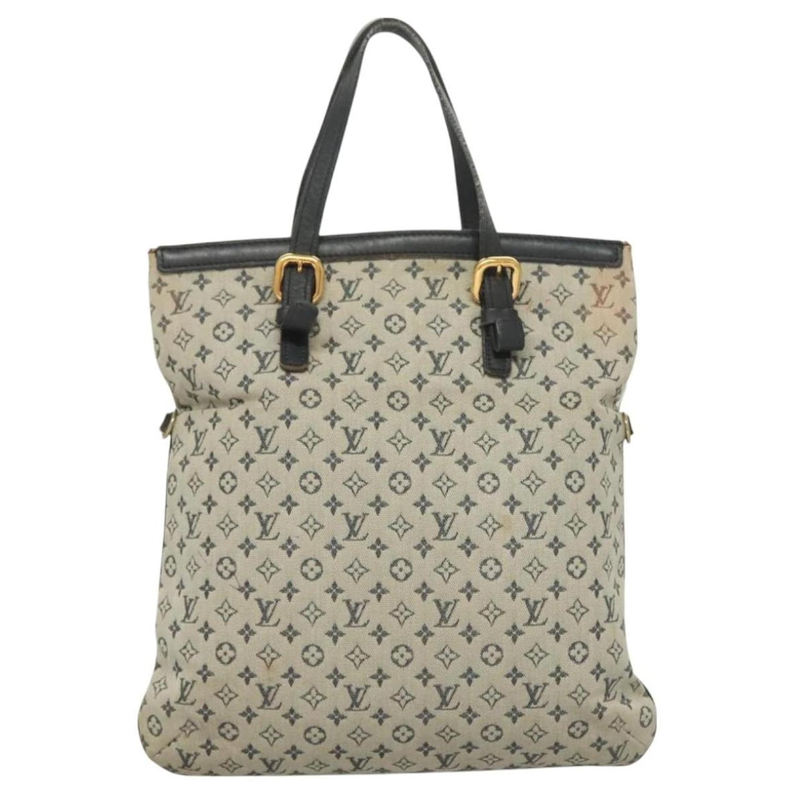 LOUIS VUITTON Monogram Mini Franoise Tote Bag 2way Blue M92208 LV Auth 129802  ref.2352957