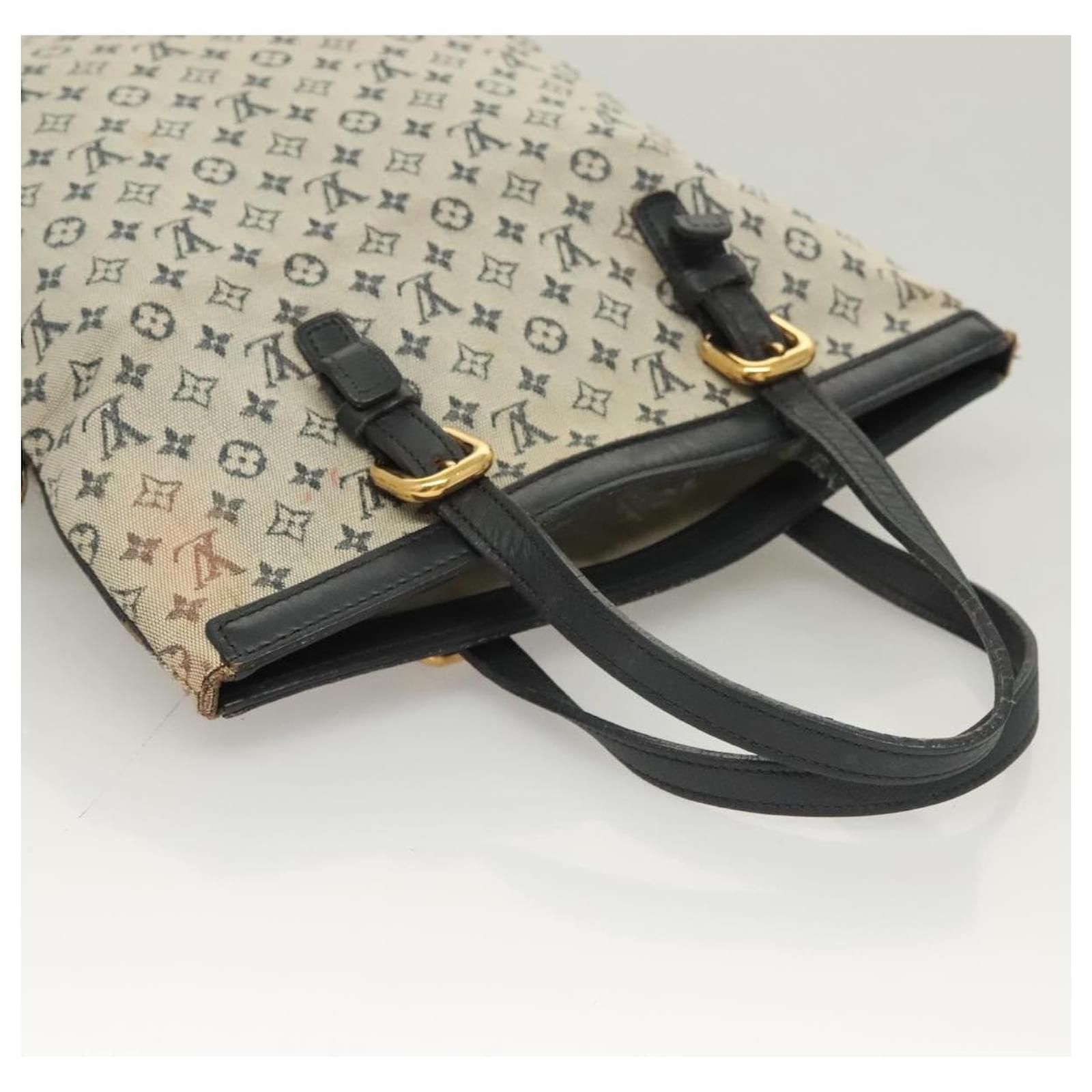 LOUIS VUITTON Monogram Mini Franoise Tote Bag 2way Blue M92208 LV Auth 129802  ref.2352957