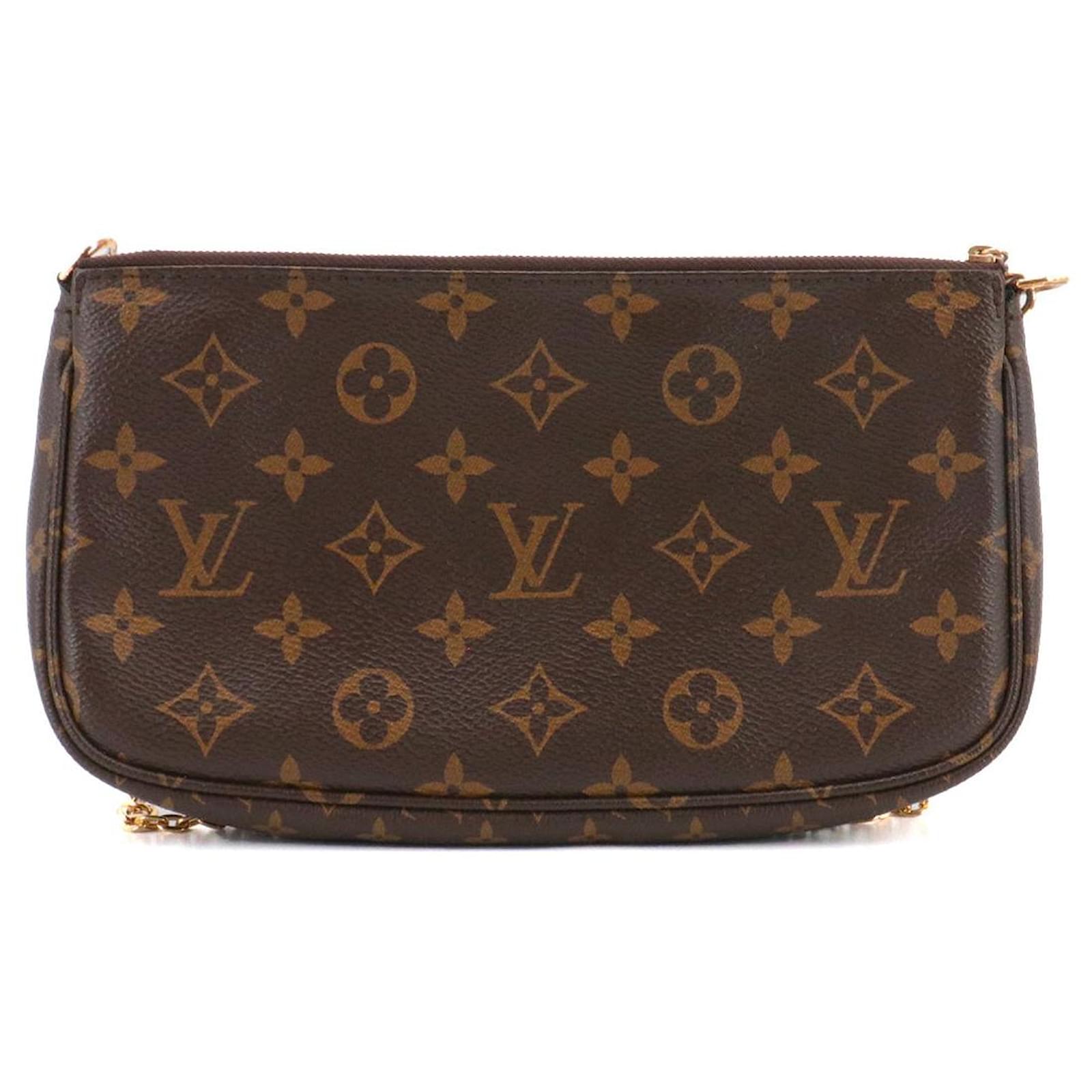 LOUIS VUITTON - Sac  bandoulire Multi pochettes accessoires Louis Vuitton en toile monogramme Brown Cloth  ref.2354978