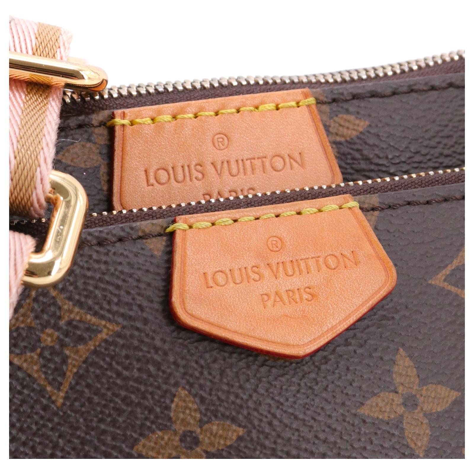 LOUIS VUITTON - Sac  bandoulire Multi pochettes accessoires Louis Vuitton en toile monogramme Brown Cloth  ref.2354978