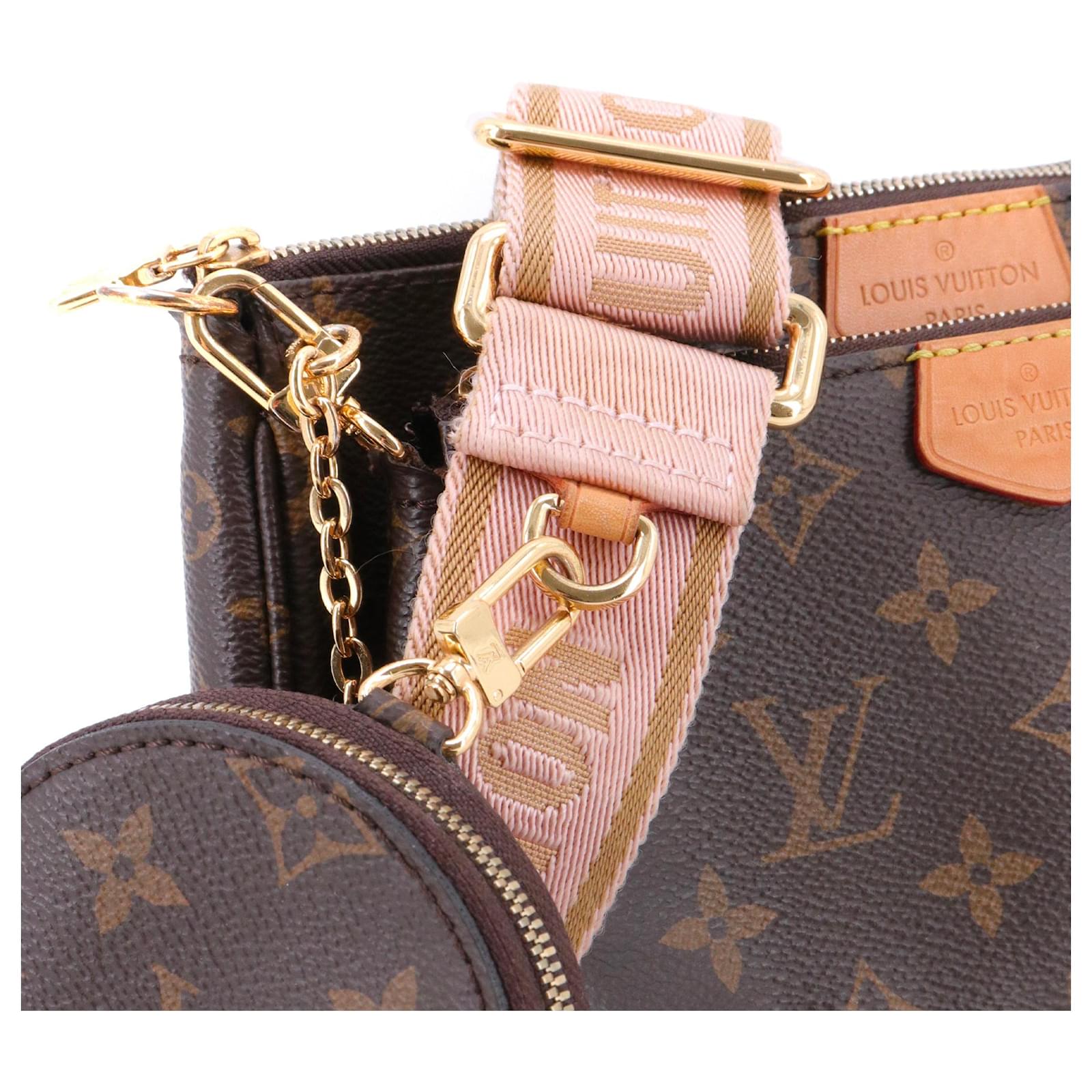 LOUIS VUITTON - Sac  bandoulire Multi pochettes accessoires Louis Vuitton en toile monogramme Brown Cloth  ref.2354978