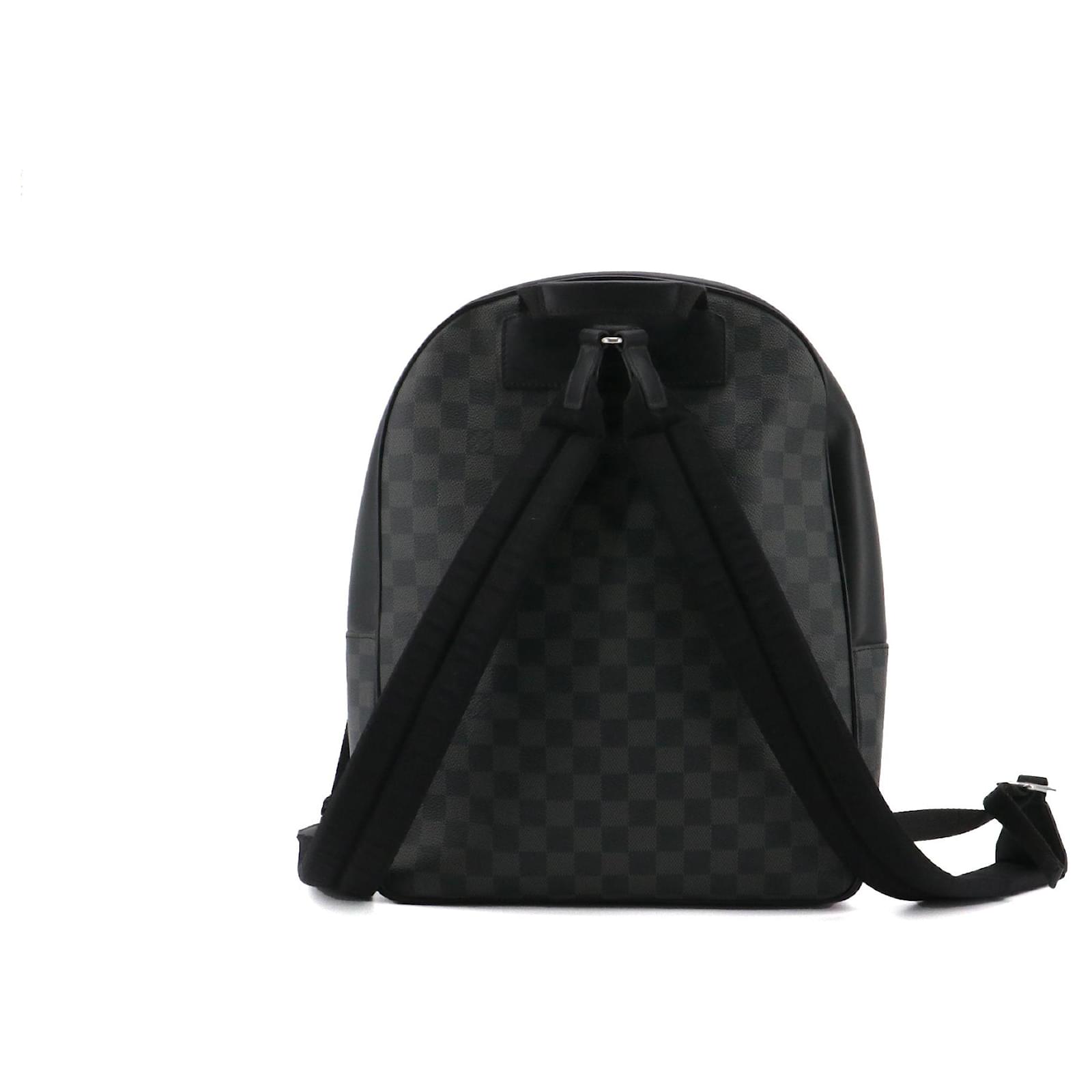 LOUIS VUITTON - Louis Vuitton Josh backpack in graphite checkerboard canvas Black Cloth  ref.2355136