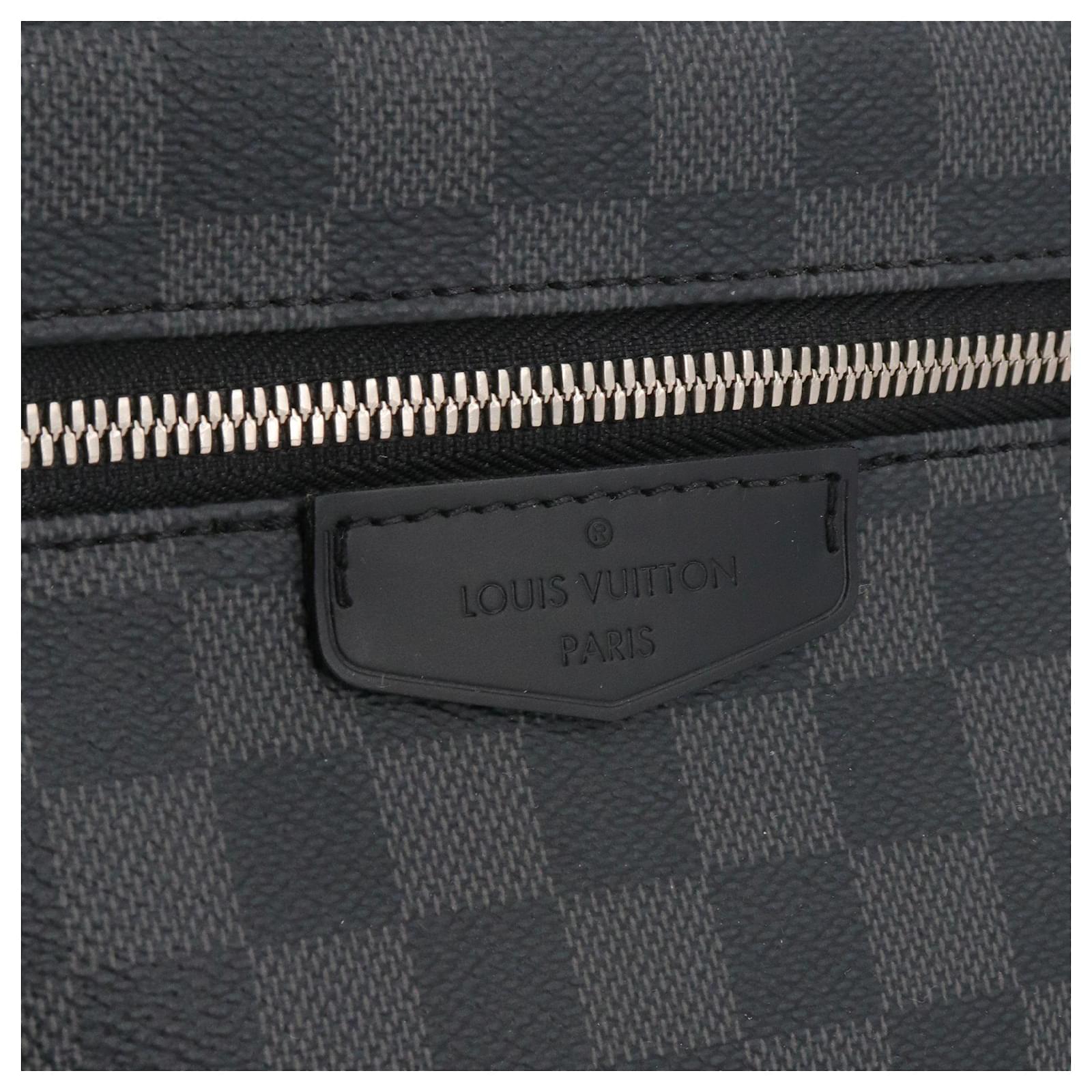 LOUIS VUITTON - Louis Vuitton Josh backpack in graphite checkerboard canvas Black Cloth  ref.2355136