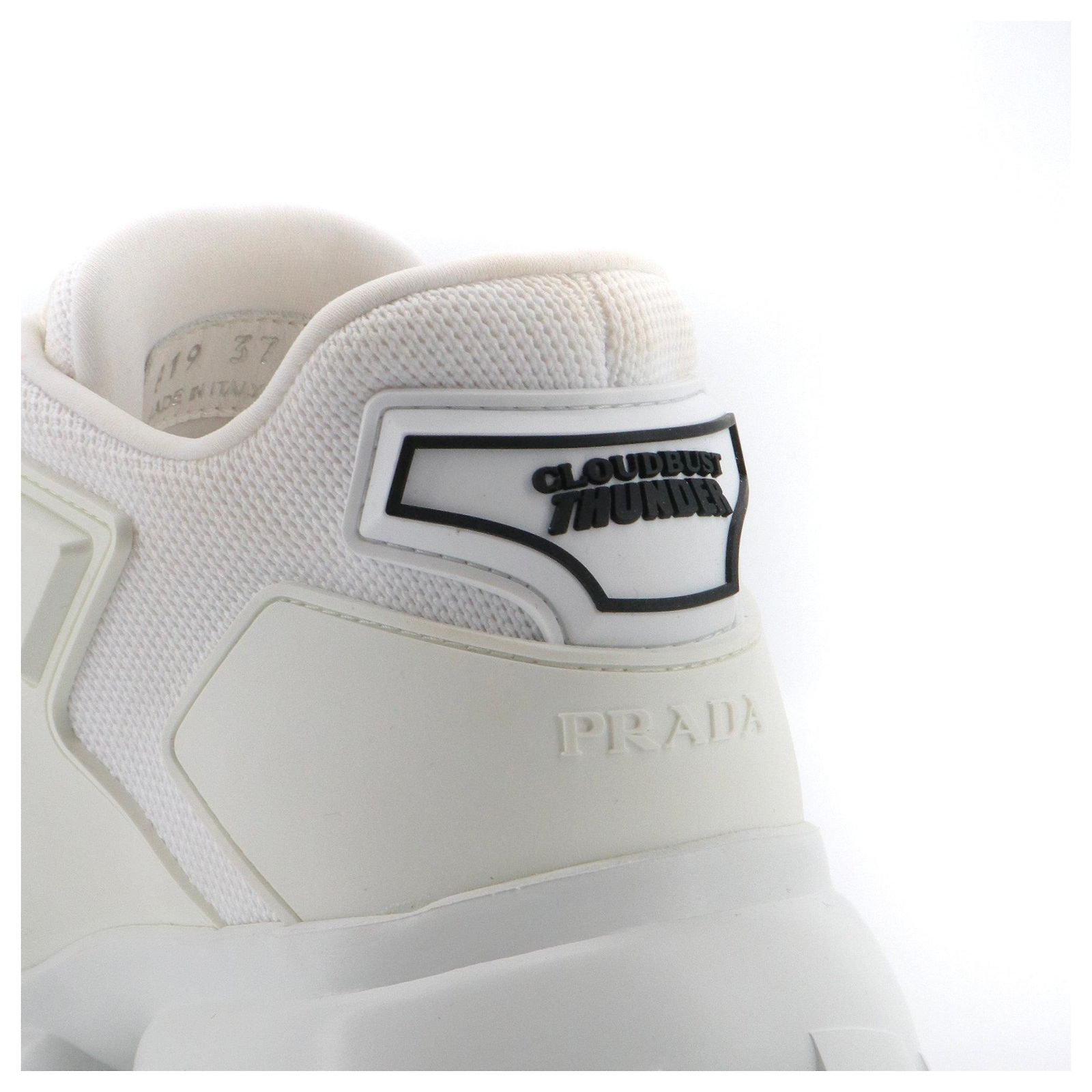 PRADA - Prada Cloudbust Thunder sneakers in white canvas (T37 