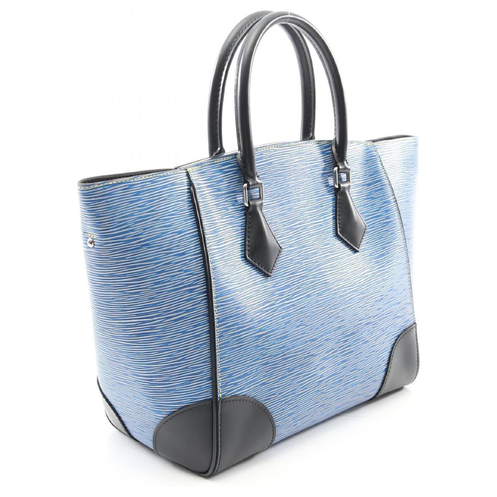 Louis Vuitton Phoenix MM Tote Bag Black Blue Leather  ref.2355864