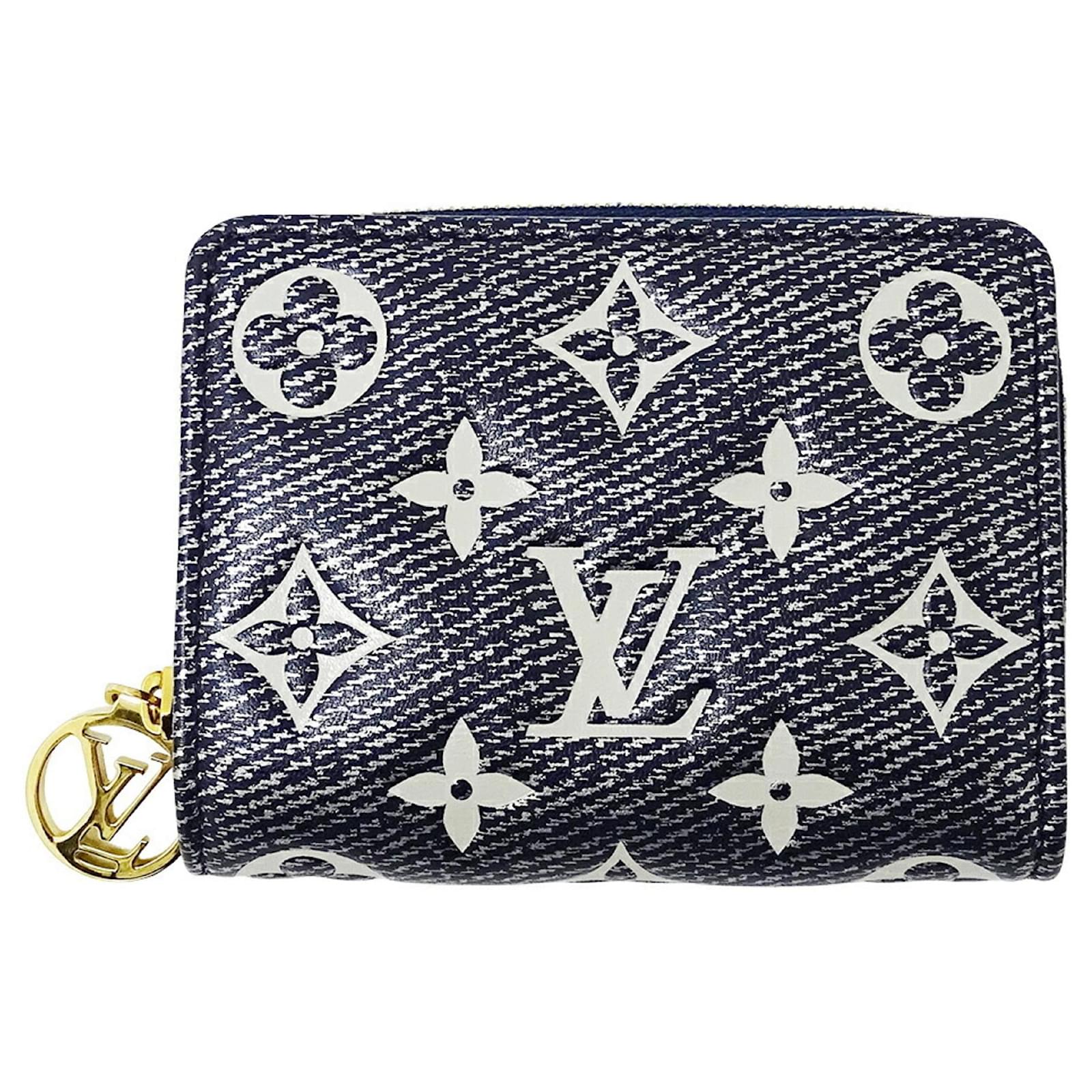 Louis Vuitton Navy Lamb Leather Bi-Fold Wallet Navy blue  ref.2355882