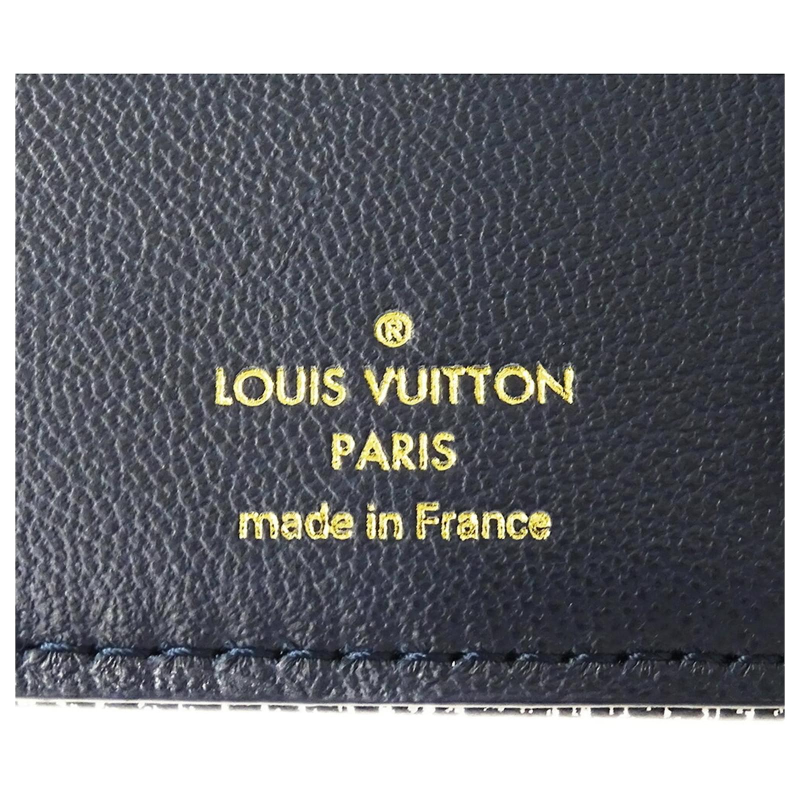 Louis Vuitton Navy Lamb Leather Bi-Fold Wallet Navy blue  ref.2355882