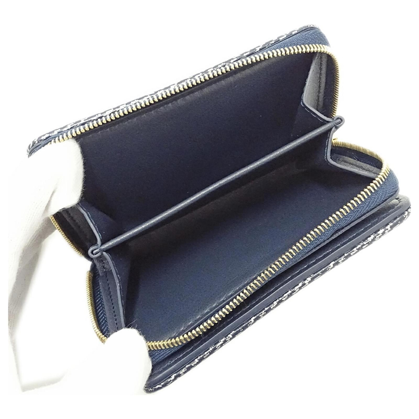 Louis Vuitton Navy Lamb Leather Bi-Fold Wallet Navy blue  ref.2355882