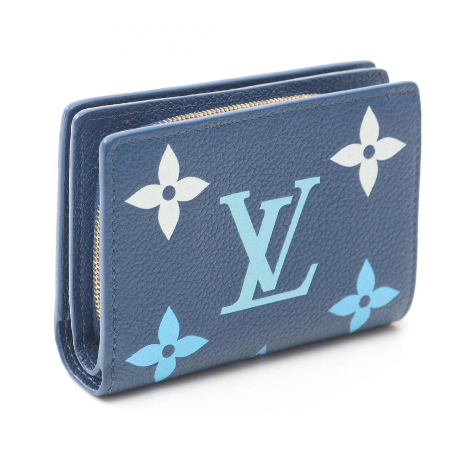 Louis Vuitton Portefeuille Claire Two-Tone Bifold Wallet Navy blue Leather  ref.2356010