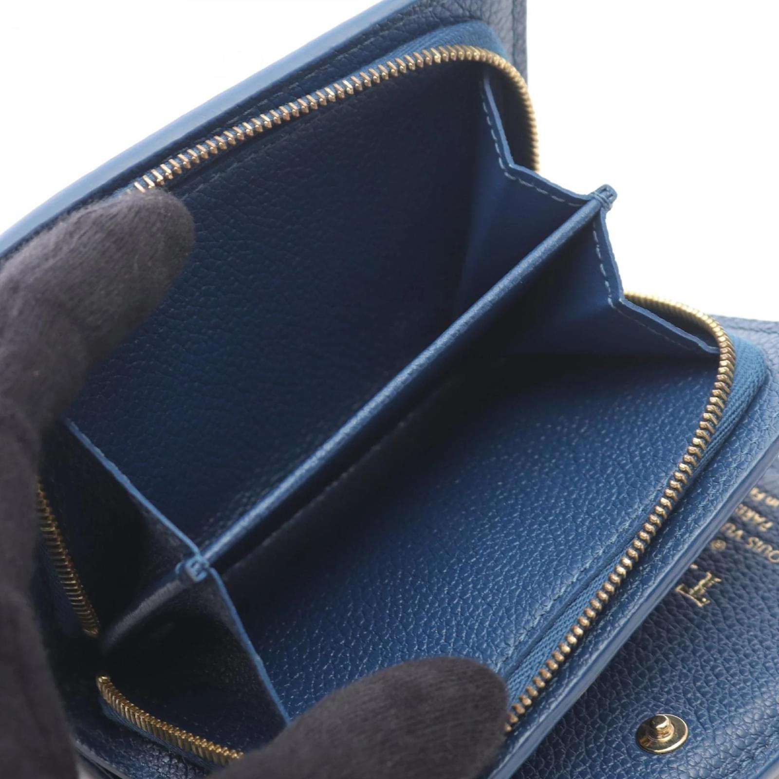 Louis Vuitton Portefeuille Claire Two-Tone Bifold Wallet Navy blue Leather  ref.2356010