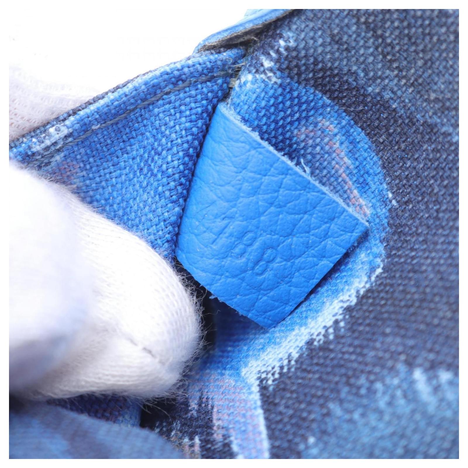 Louis Vuitton Neverfull MM Tote Bag Brown Blue Monogram Cloth  ref.2356760