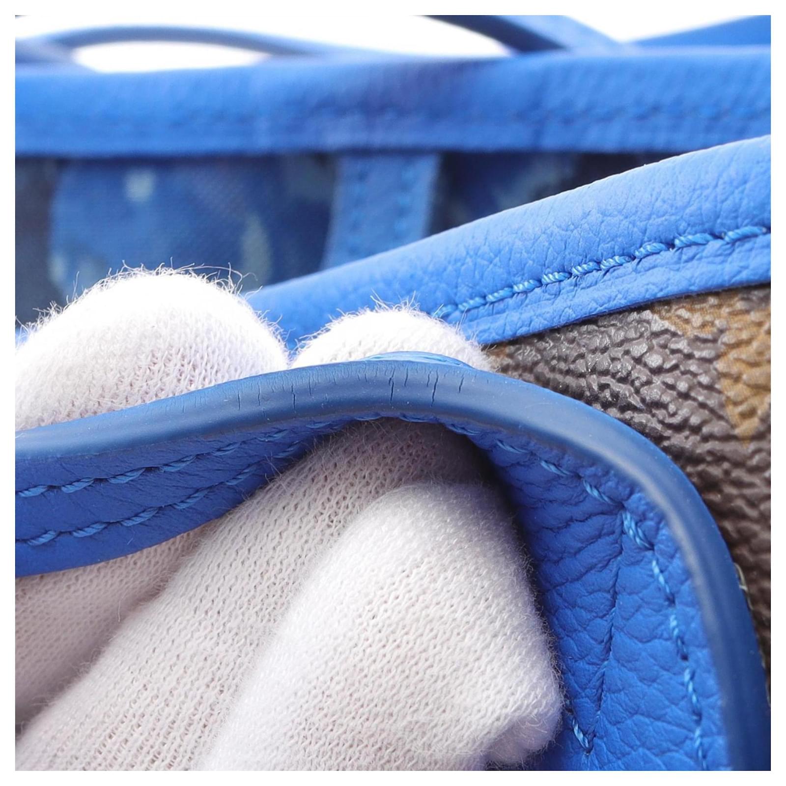 Louis Vuitton Neverfull MM Tote Bag Brown Blue Monogram Cloth  ref.2356760