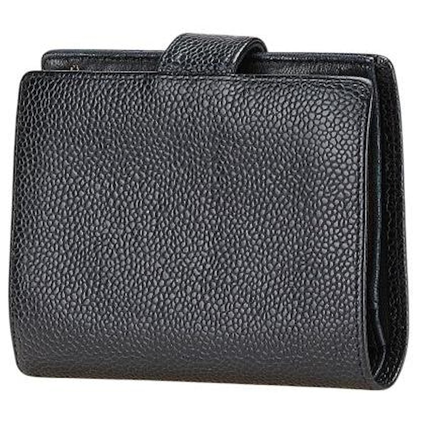 小物 CHANEL CC Mark Wallet Caviar Skin Black Chanel Black Caviar Skin Coco Mark Matelasse Classic Zip