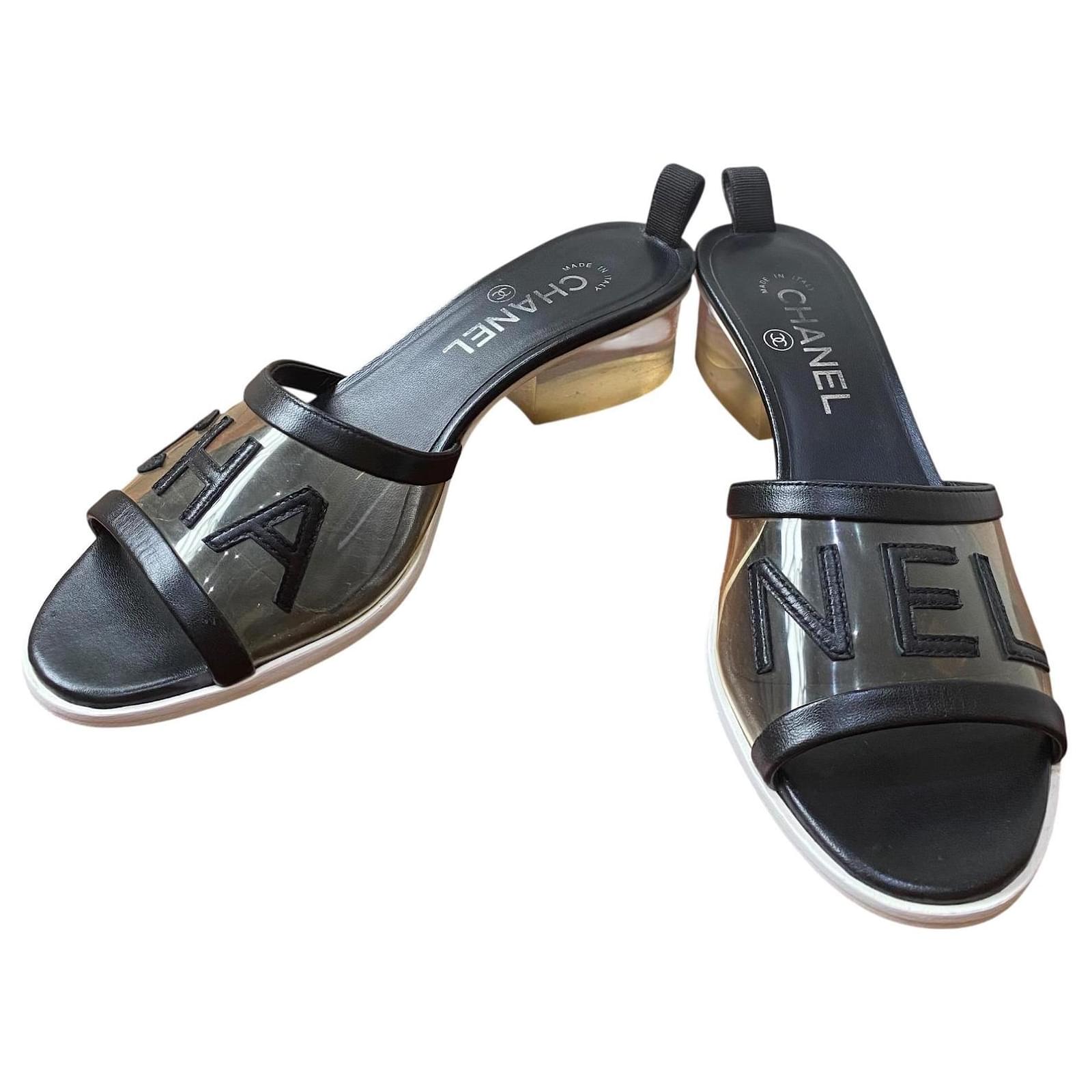 Chanel Sandals Chanel Slides See Through Transparent Pvc Pvc Trend