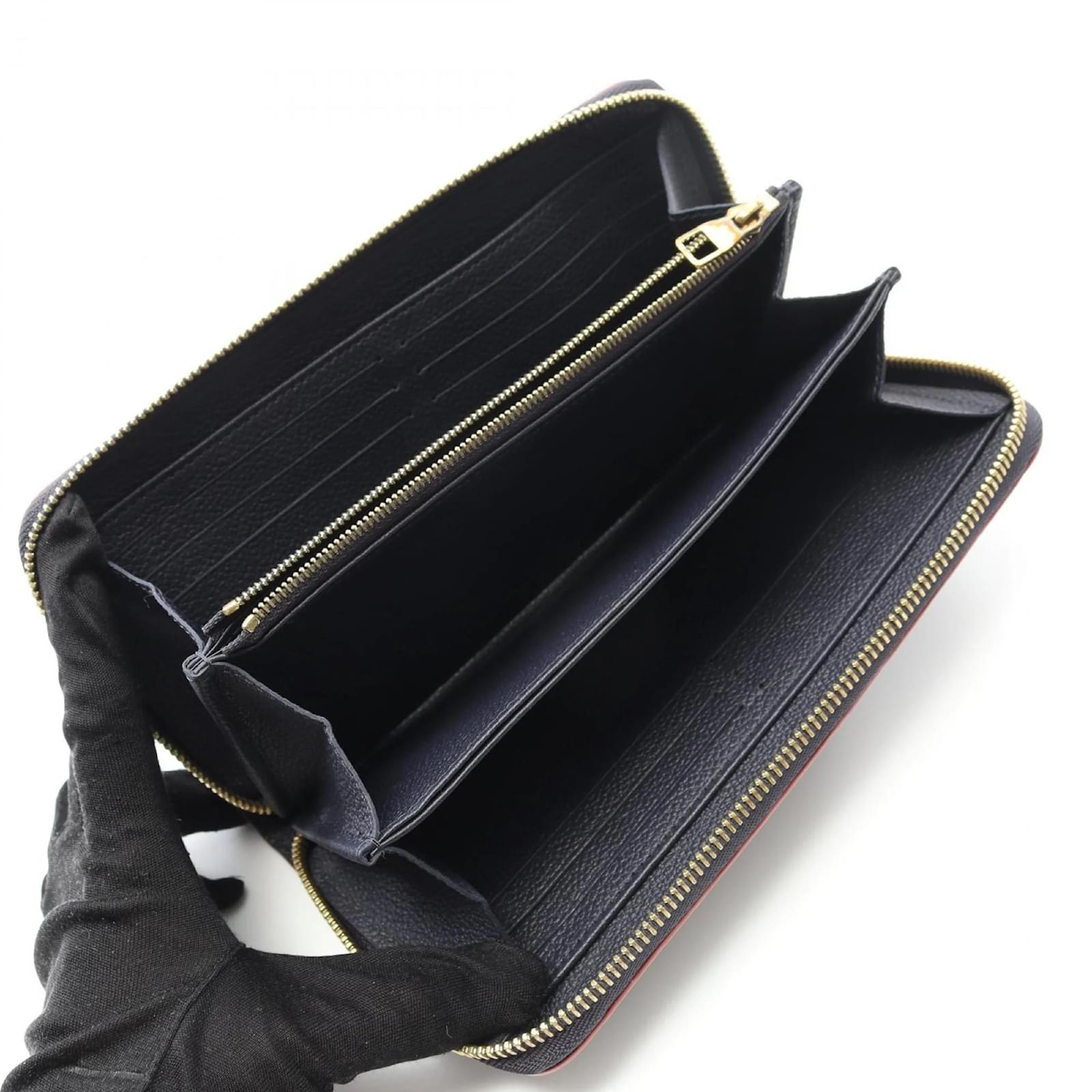 Louis Vuitton Zippy Wallet Red Navy blue Leather  ref.2359067