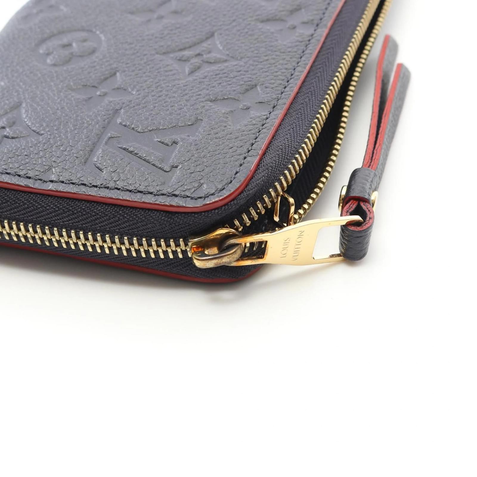 Louis Vuitton Zippy Wallet Red Navy blue Leather  ref.2359067