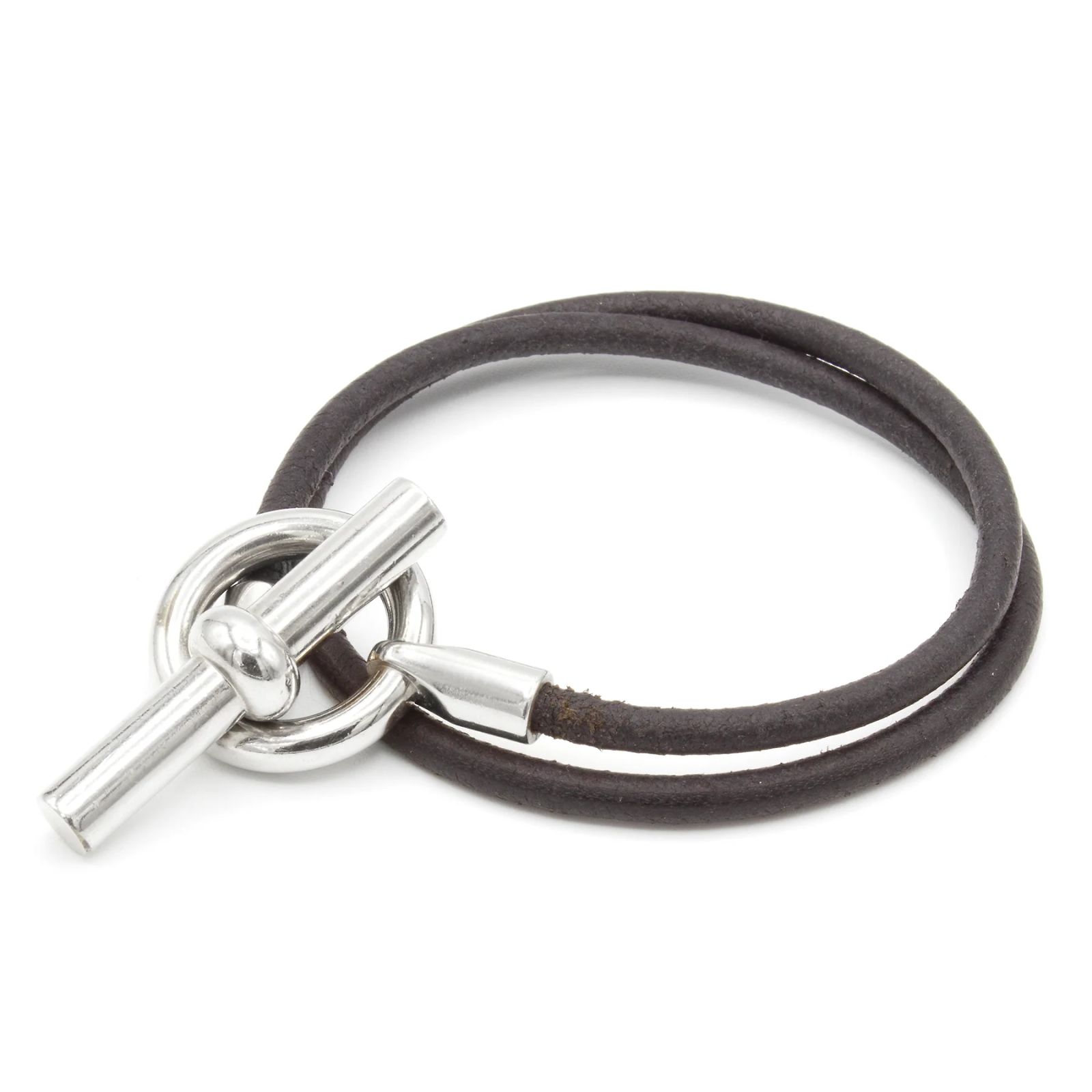 Hermès Glénan bracelet; Black Leather ref.2360469 - Joli Closet