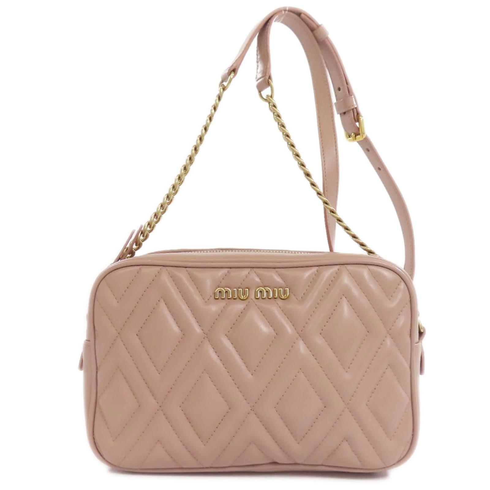Miu Miu Leather Shoulder Bag for Women Pink ref.2360566