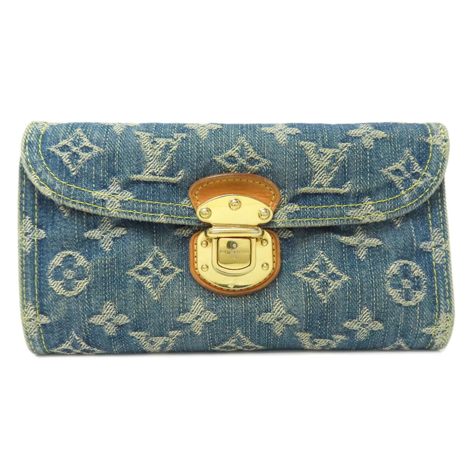 Louis Vuitton Portefeuille Amelia Long Wallet Blue Denim  ref.2360573