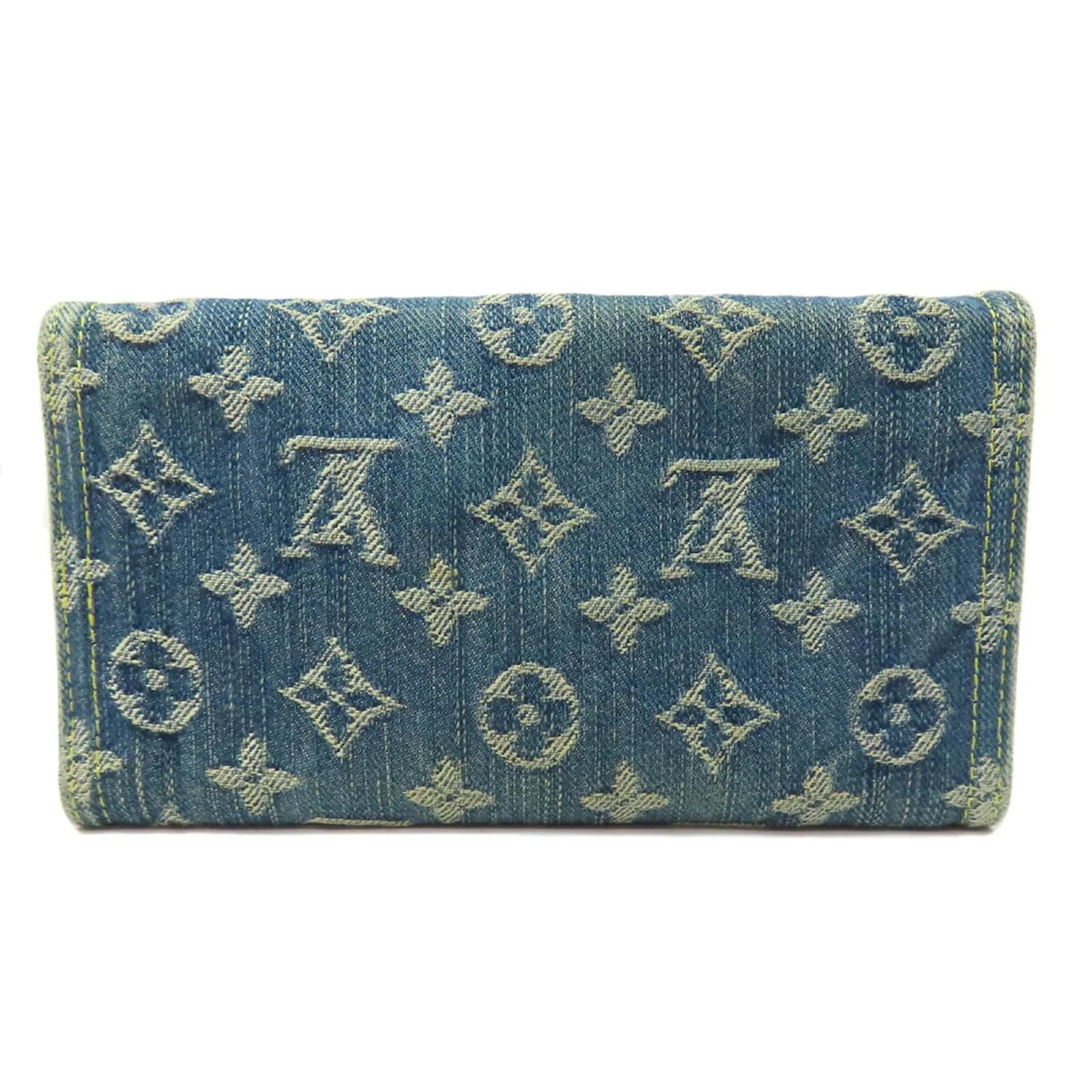 Louis Vuitton Portefeuille Amelia Long Wallet Blue Denim  ref.2360573