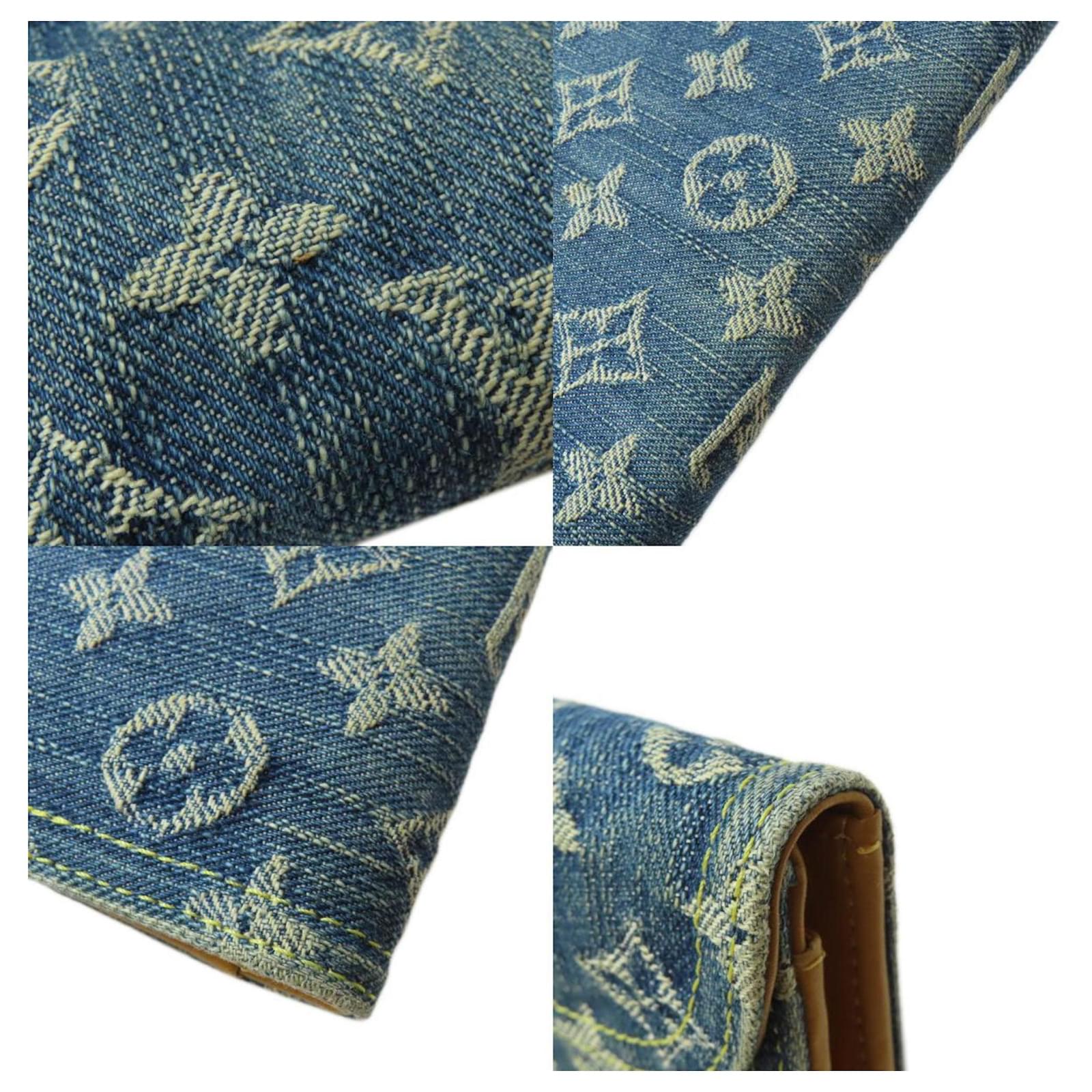 Louis Vuitton Portefeuille Amelia Long Wallet Blue Denim  ref.2360573