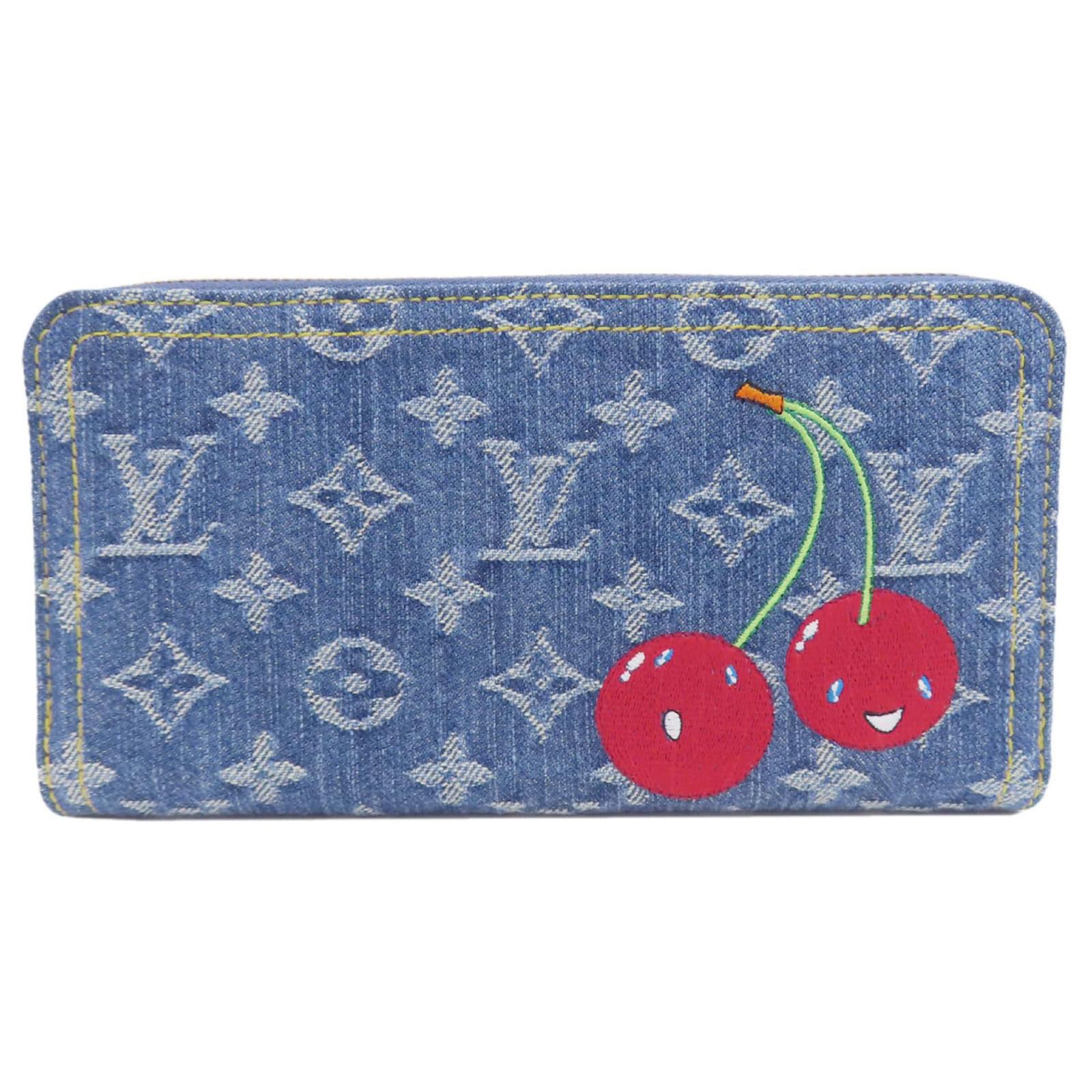 Louis Vuitton Monogram Denim Long Wallet Blue  ref.2360595