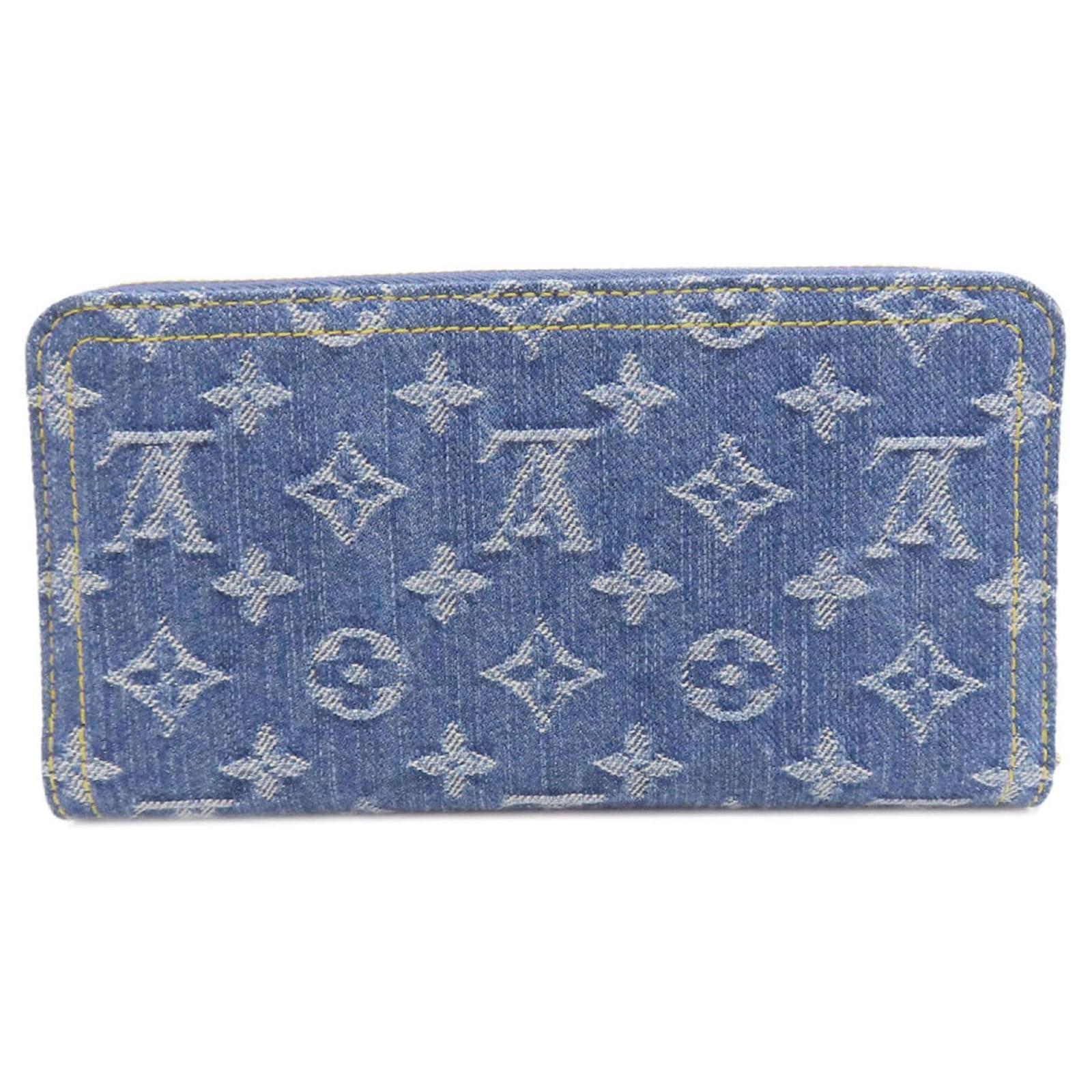 Louis Vuitton Monogram Denim Long Wallet Blue  ref.2360595